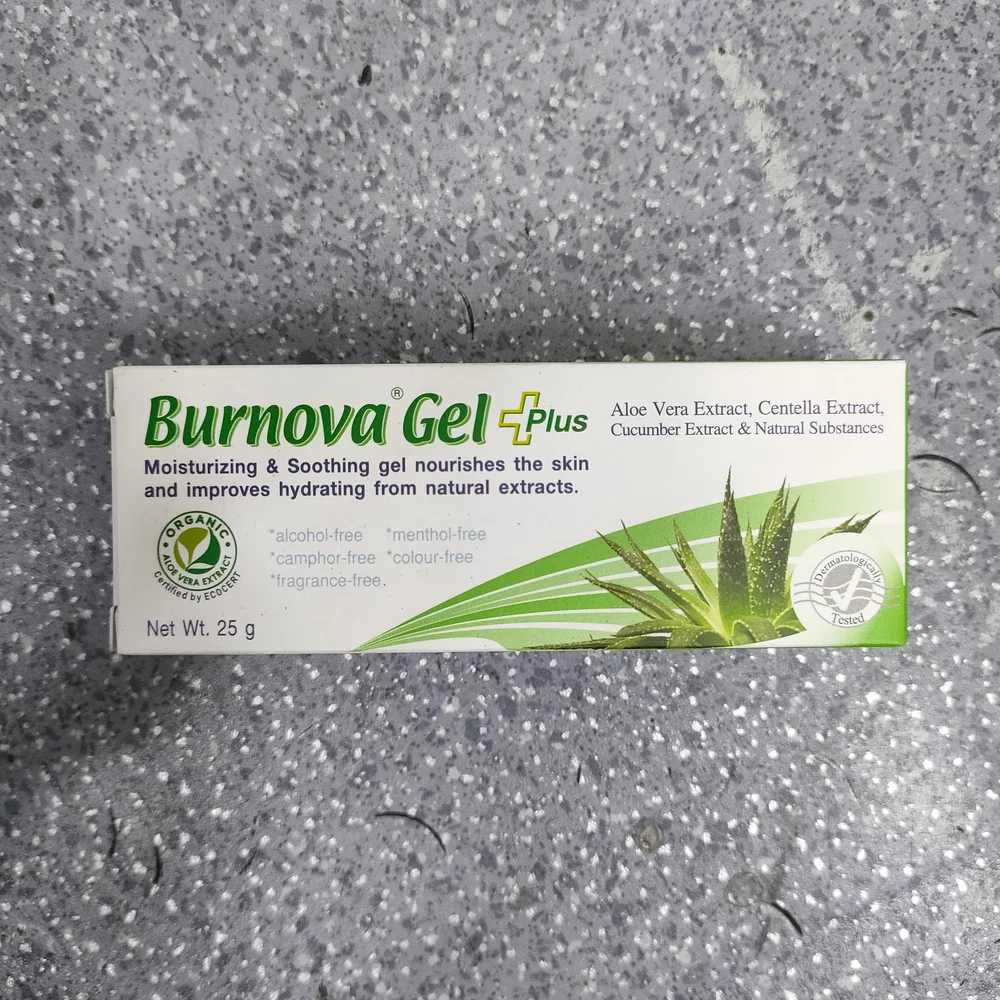 Burnova Gel Plus — available at pharmacies in Cambodia on PharmKulen