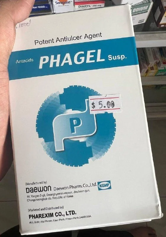 PHAGEL Susp. — available at pharmacies in Cambodia on PharmKulen