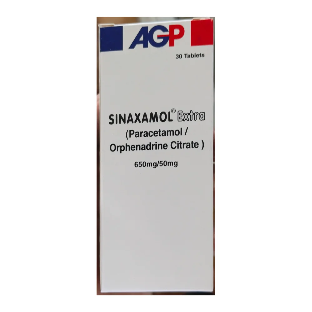 Sinaxamol Extra — available at pharmacies in Cambodia on PharmKulen