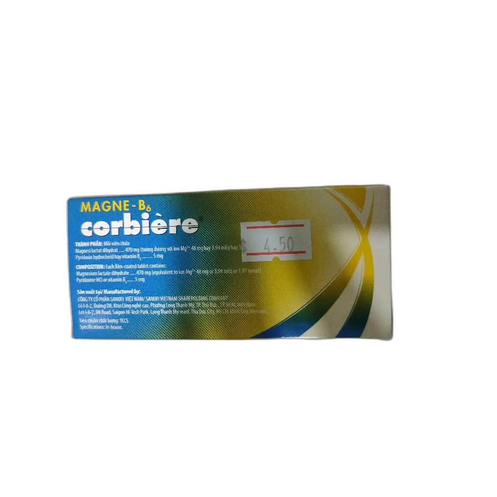 MAGNE-B6 Corbiere Magnesium + Vitamin B6 — available at pharmacies in Cambodia on PharmKulen