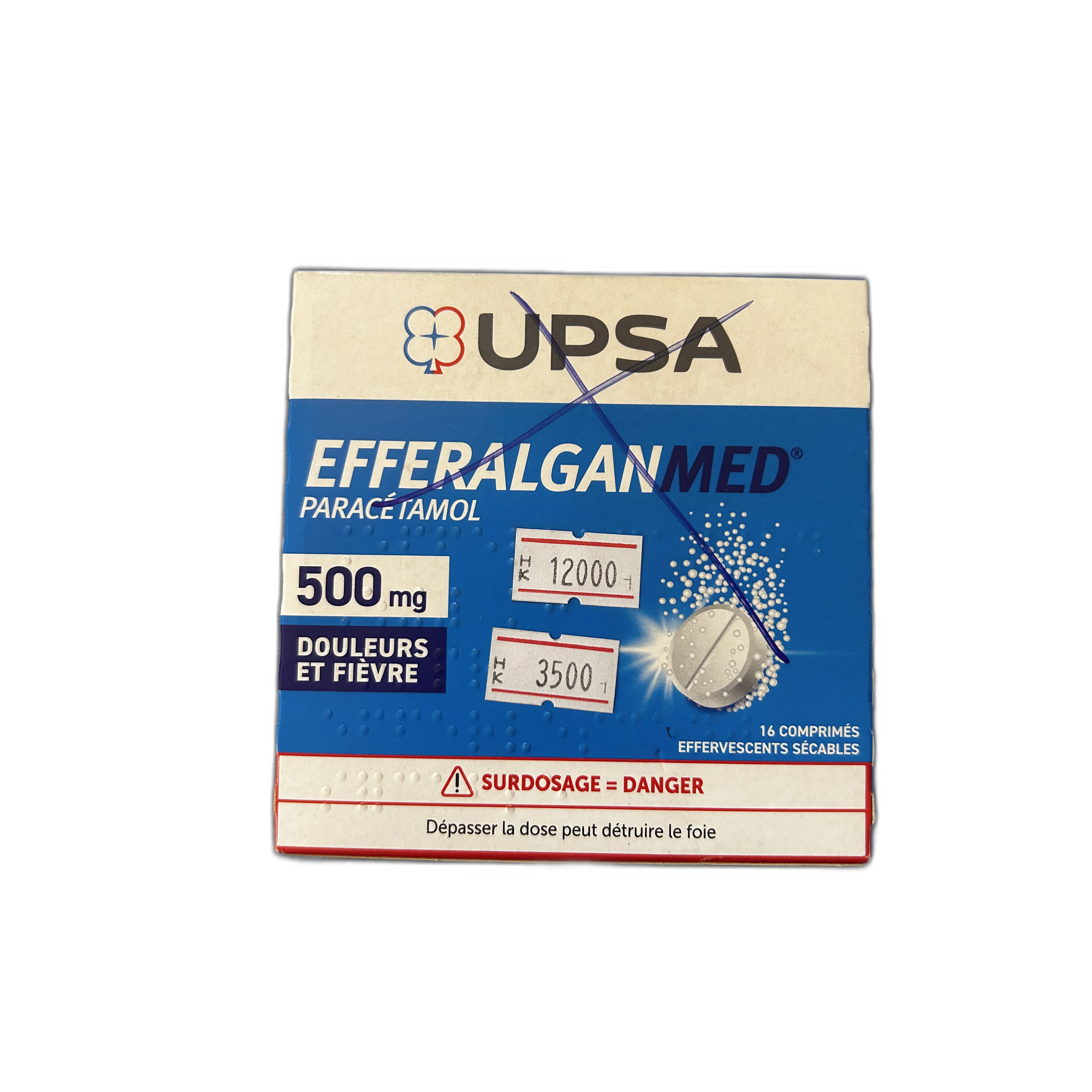 EfferalganMed 500mg Paracetamol — available at pharmacies in Cambodia on PharmKulen