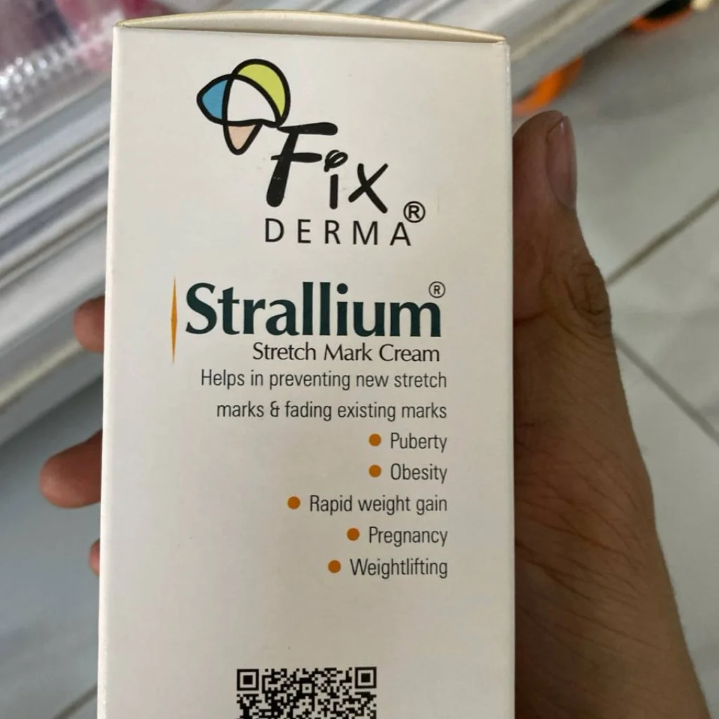 Strallium Stretch Mark Cream — available at pharmacies in Cambodia on PharmKulen