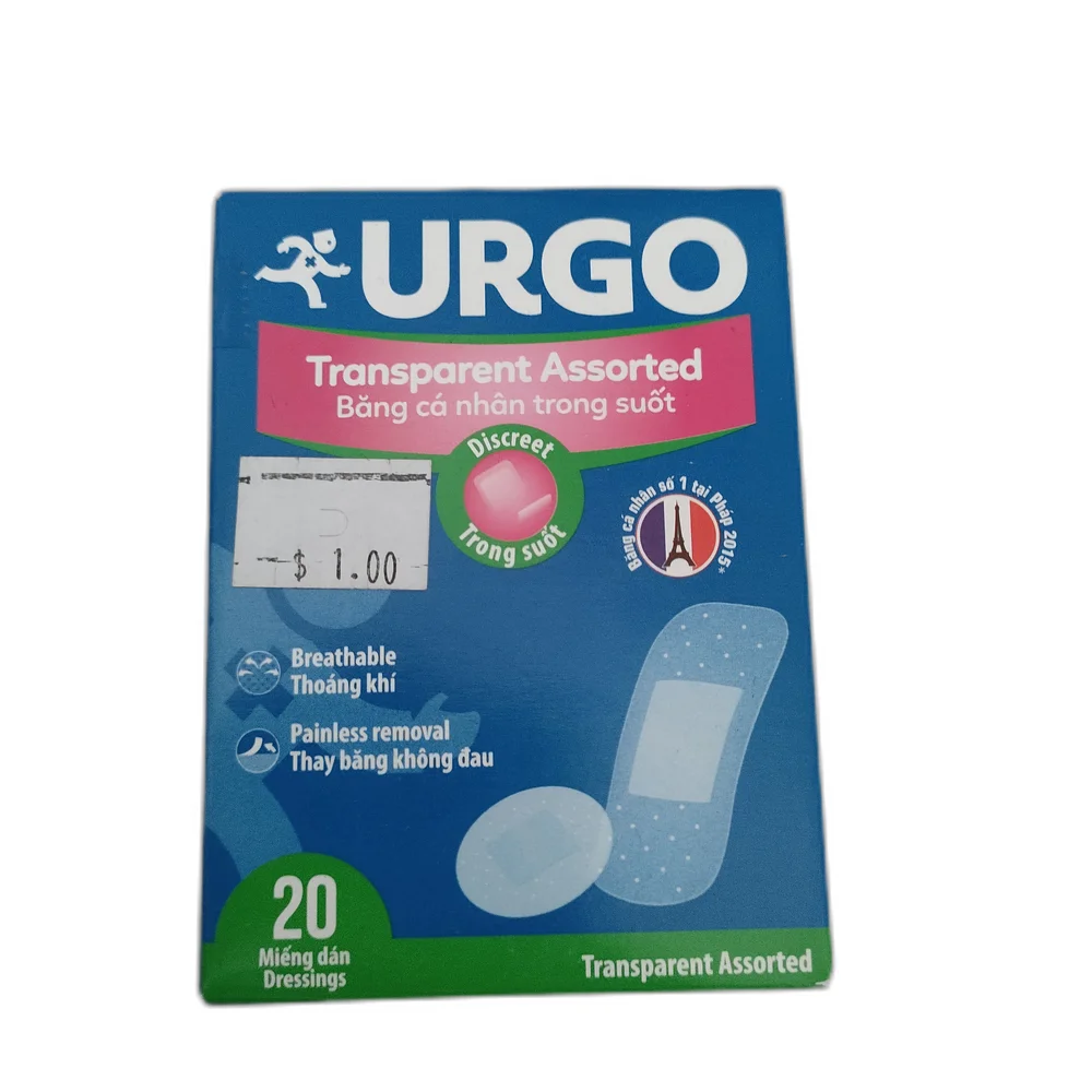 Urgo Transparent Assorted — available at pharmacies in Cambodia on PharmKulen
