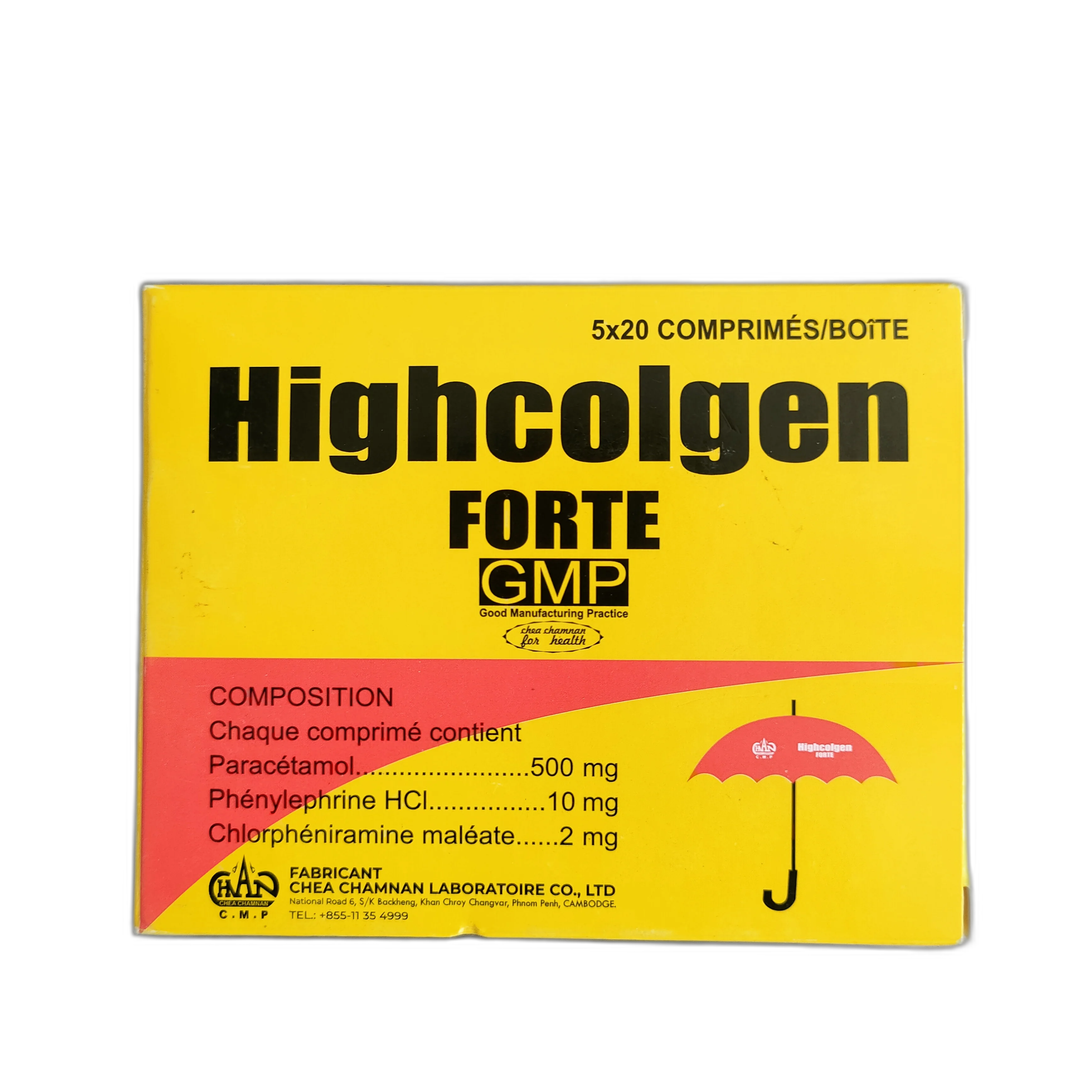Highcolgen Forte — available at pharmacies in Cambodia on PharmKulen