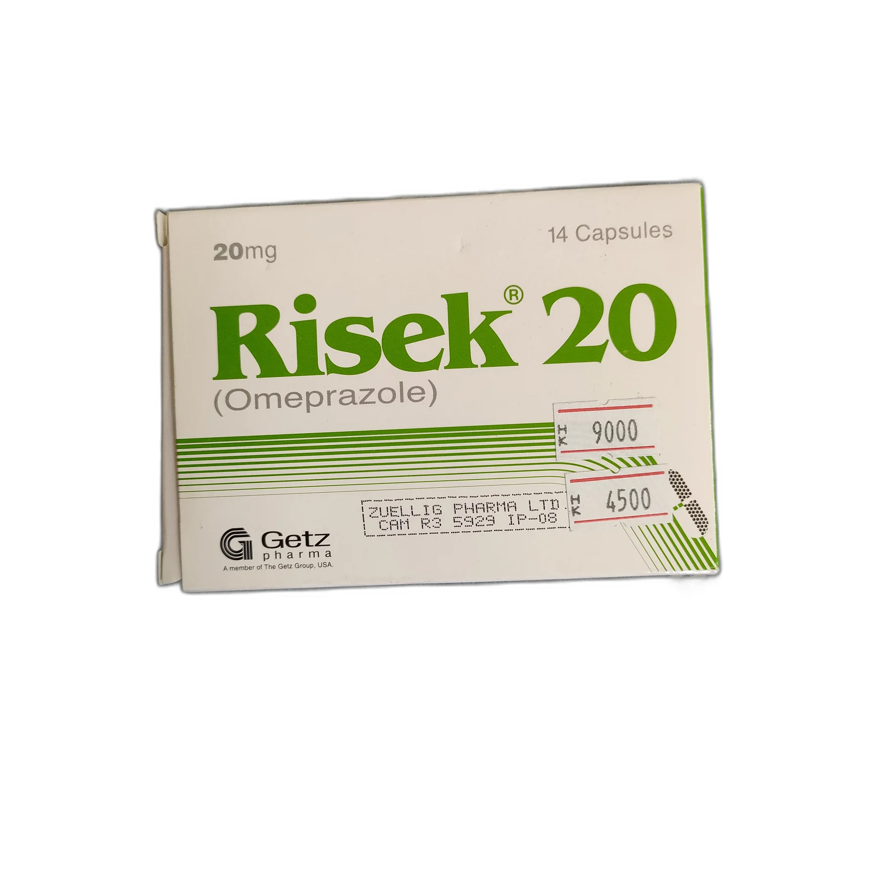 Risek 20 — available at pharmacies in Cambodia on PharmKulen