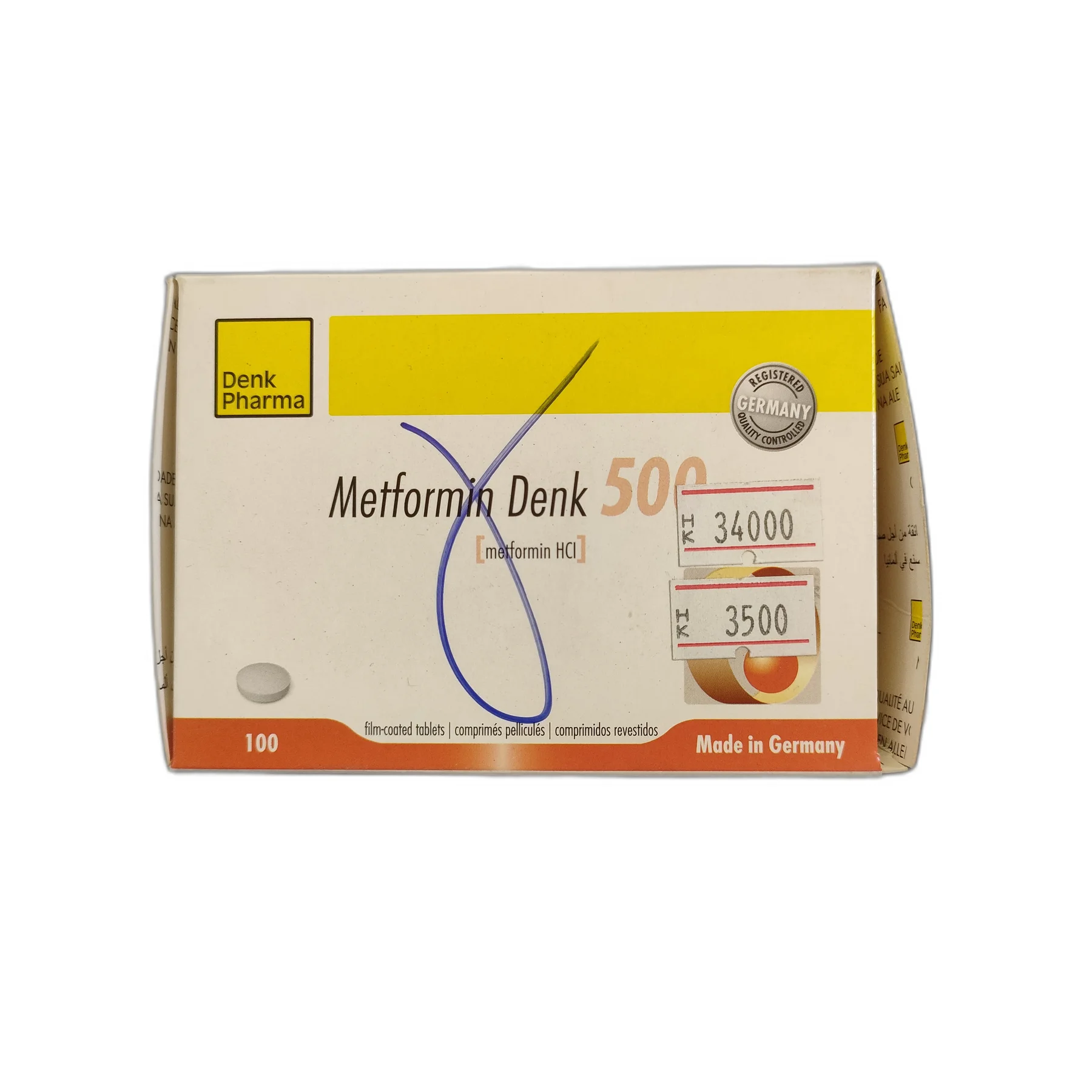 Metformin Denk 500 — available at pharmacies in Cambodia on PharmKulen