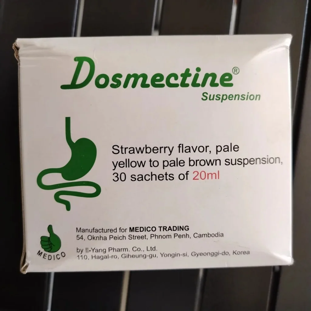 Dosmectine — available at pharmacies in Cambodia on PharmKulen