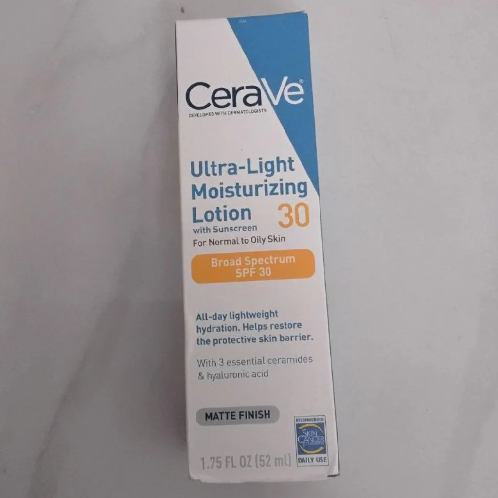 CeraVe Ultra-Light Moisturizing Lotion with Sunscreen — available at pharmacies in Cambodia on PharmKulen