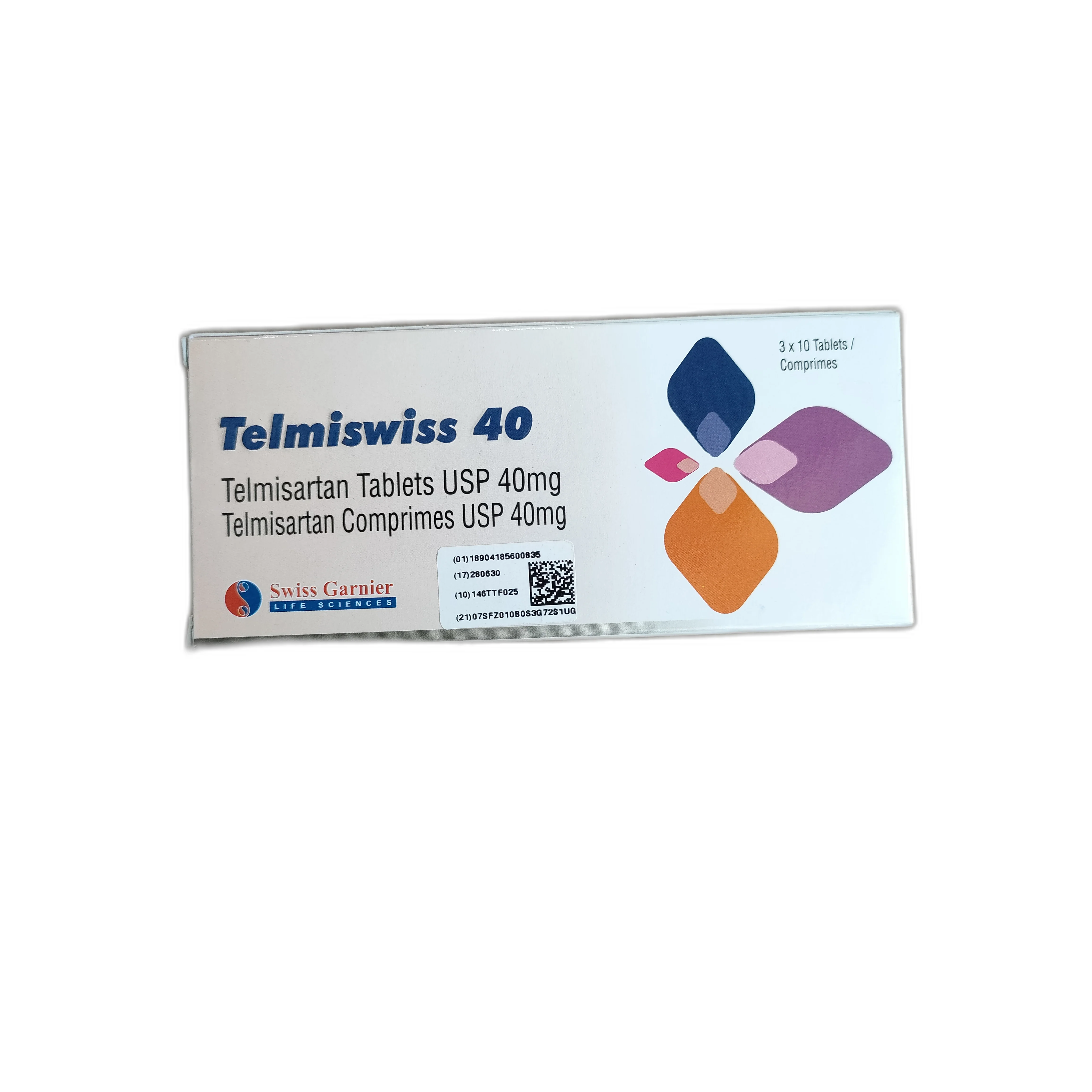 Telmiswiss 40 — available at pharmacies in Cambodia on PharmKulen