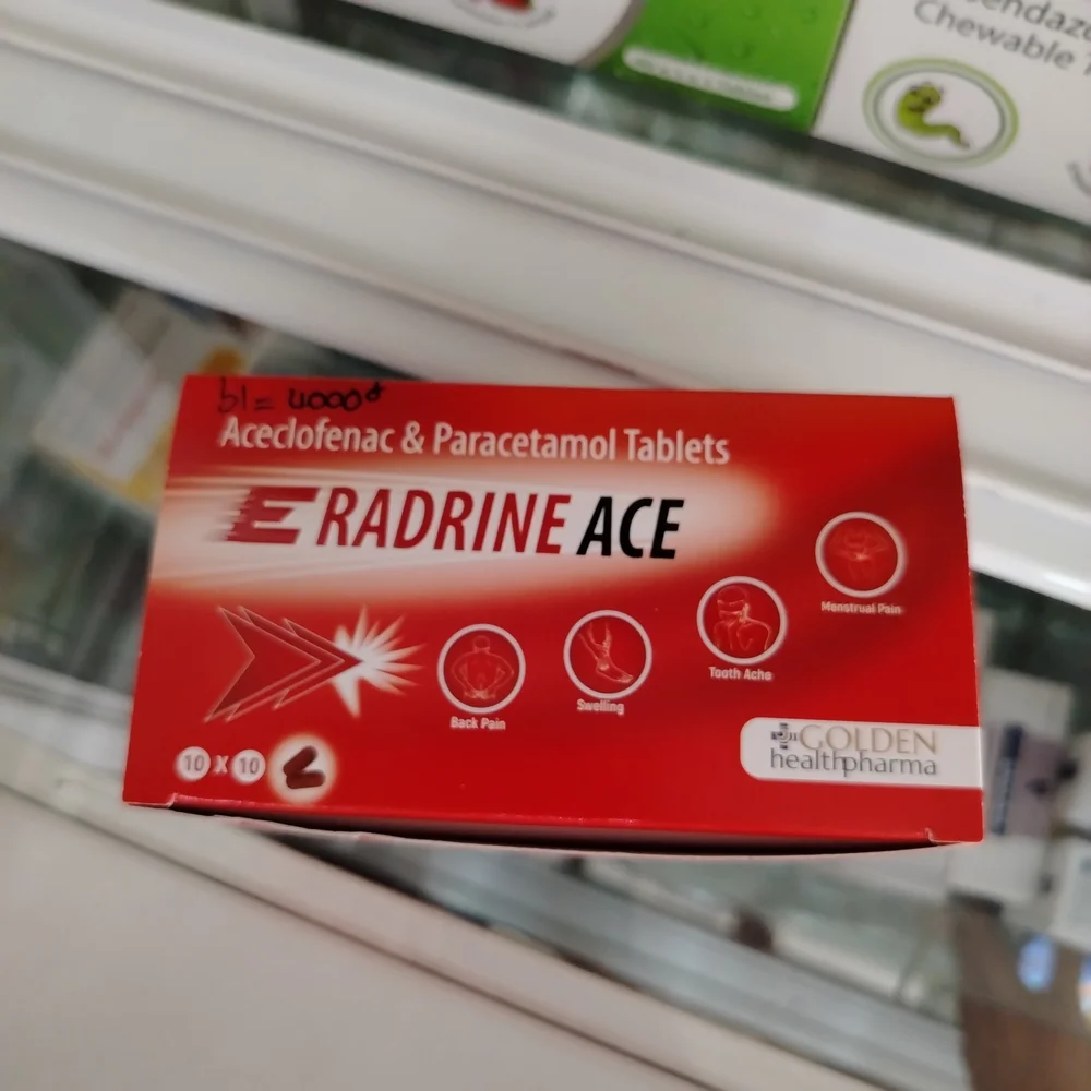 Radrine Ace — available at pharmacies in Cambodia on PharmKulen