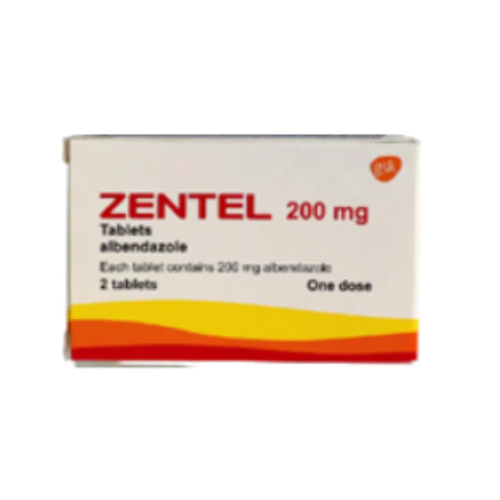 Zentel 200mg (Albendazole) — available at pharmacies in Cambodia on PharmKulen