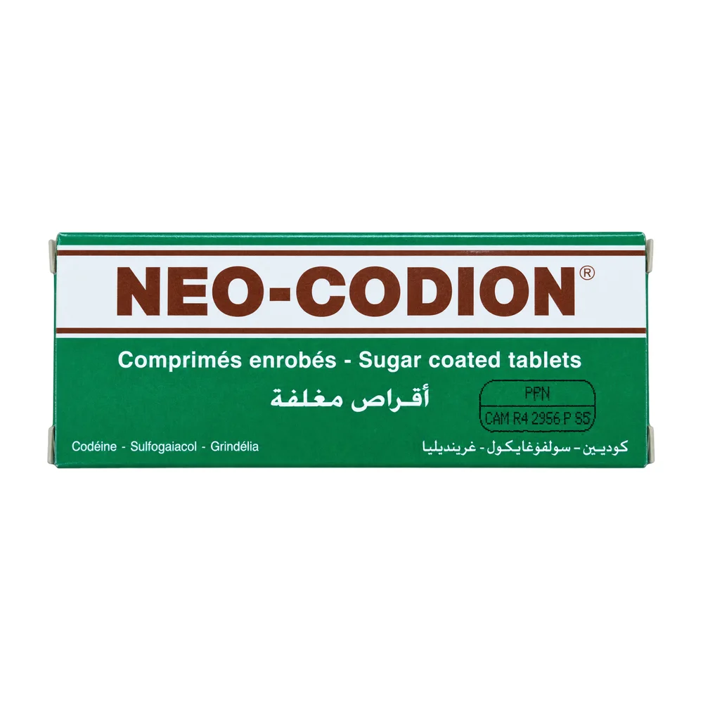 Neo-Codion Sugar Coated Tablets — available at pharmacies in Cambodia on PharmKulen