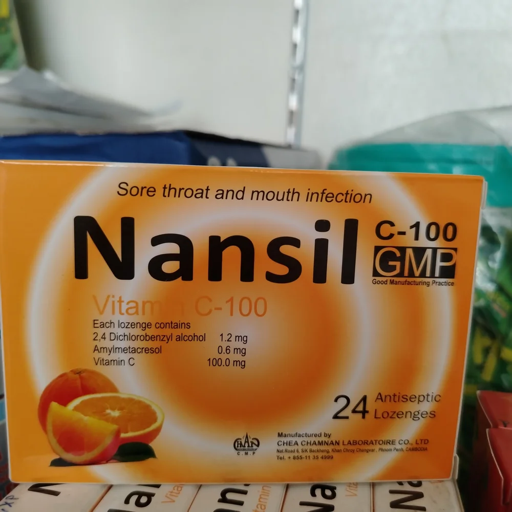 Nansil C-100 — available at pharmacies in Cambodia on PharmKulen