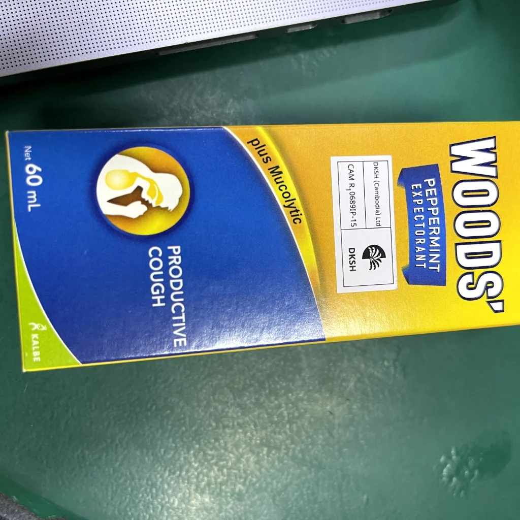 Woods' (plus Mucolytic) β available at pharmacies in Cambodia on PharmKulen