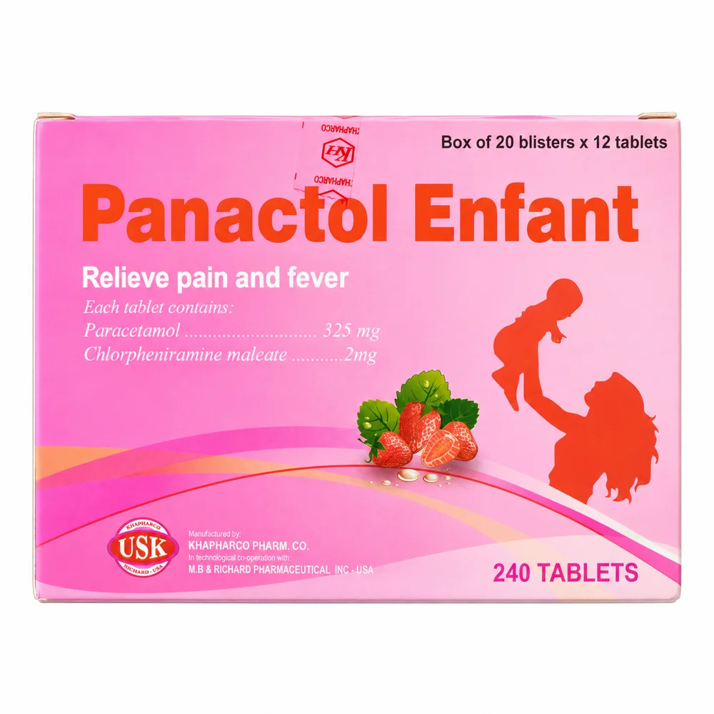 Panactol Enfant — available at pharmacies in Cambodia on PharmKulen