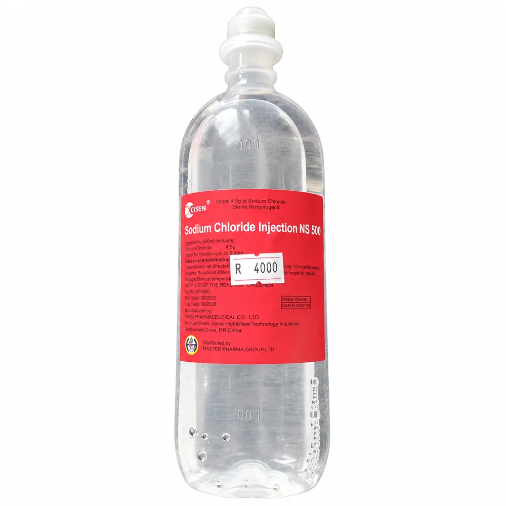 Sodium Chloride Injection NS — available at pharmacies in Cambodia on PharmKulen