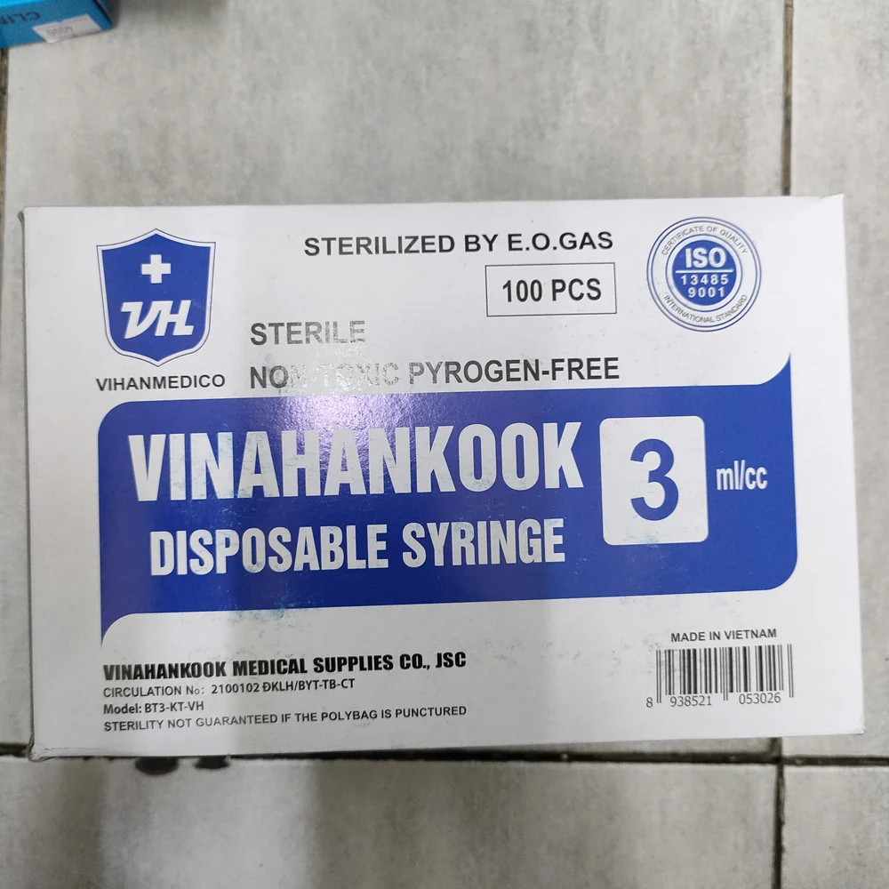 Vinahankook Disposable Syringe 3ml — available at pharmacies in Cambodia on PharmKulen