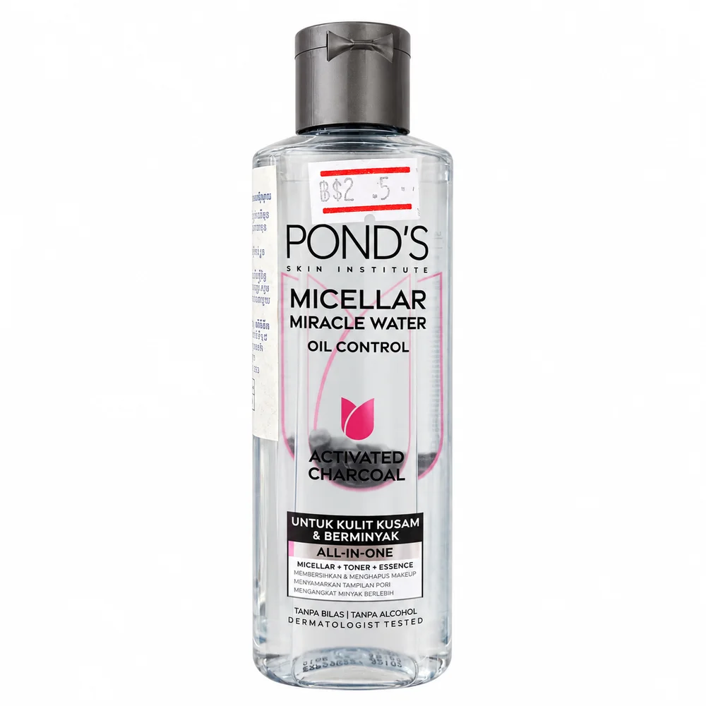Pond's Skin Institute Micellar Miracle Water Oil Control Activated Charcoal — available at pharmacies in Cambodia on PharmKulen