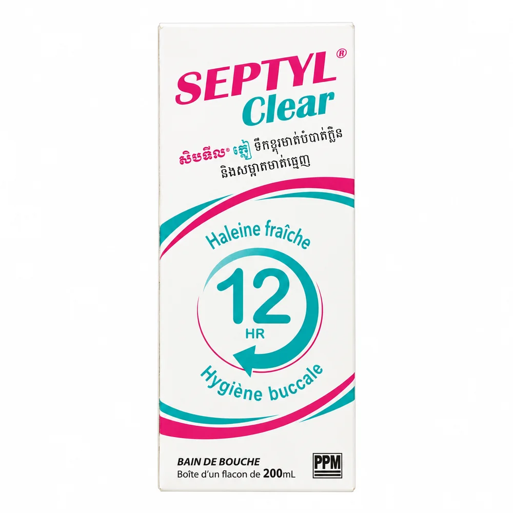 SepTYL Clear — available at pharmacies in Cambodia on PharmKulen