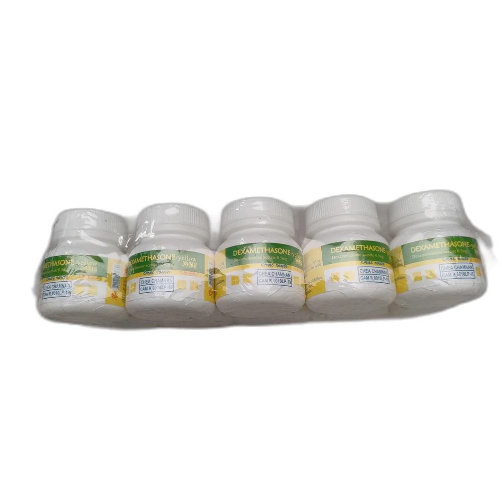 Dexamethasone-yellow — available at pharmacies in Cambodia on PharmKulen