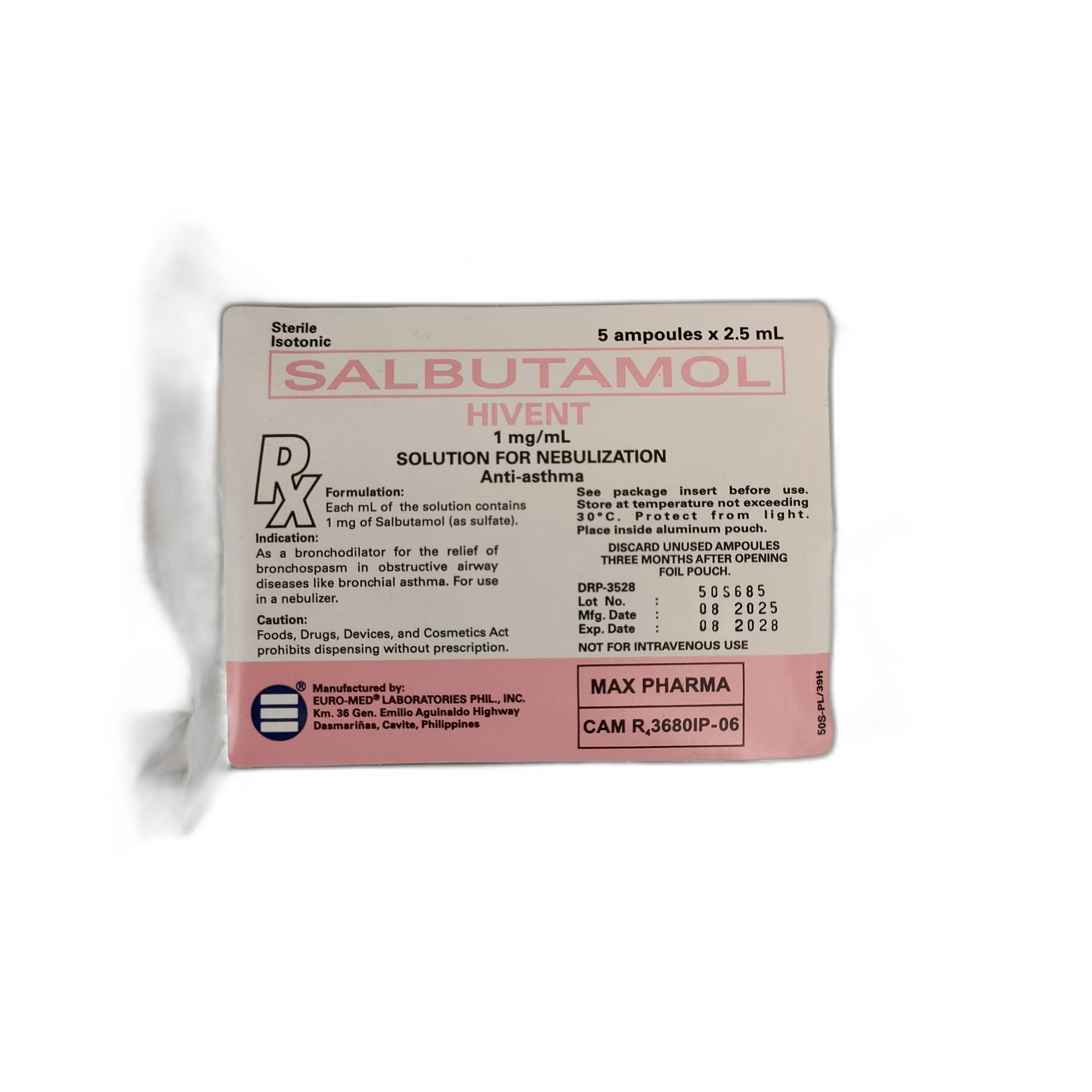 Salbutamol Ventolin Inhaler — available at pharmacies in Cambodia on PharmKulen