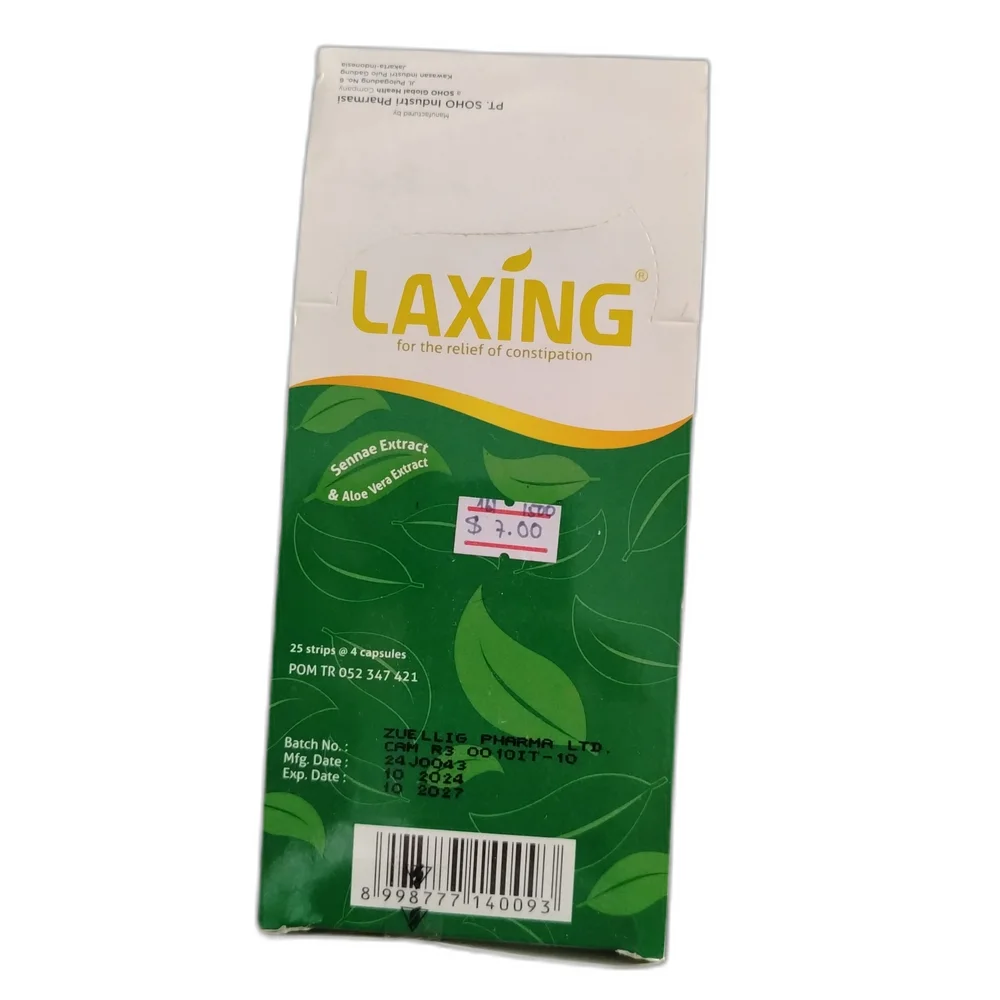 Laxing — available at pharmacies in Cambodia on PharmKulen
