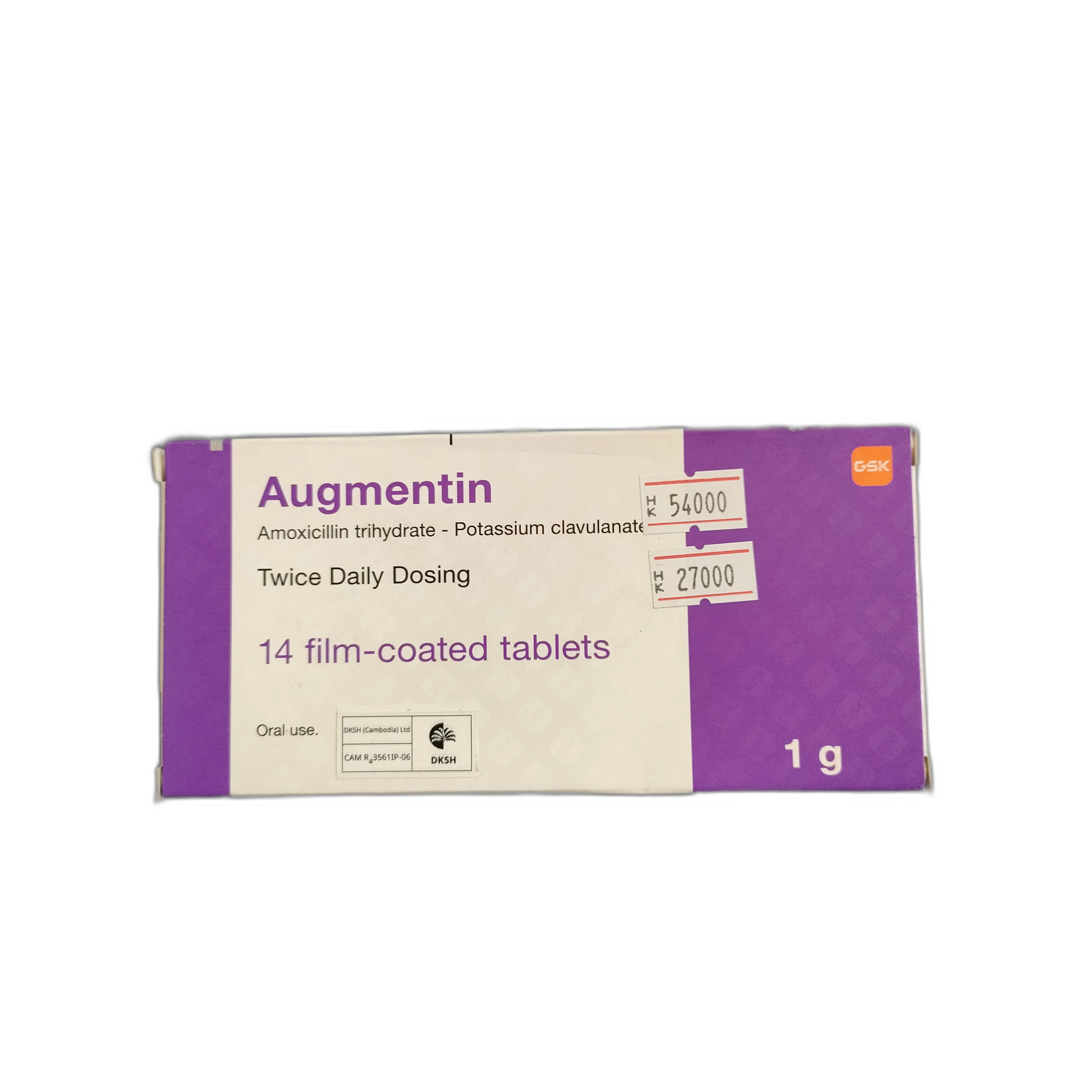 Augmentin 1g — available at pharmacies in Cambodia on PharmKulen