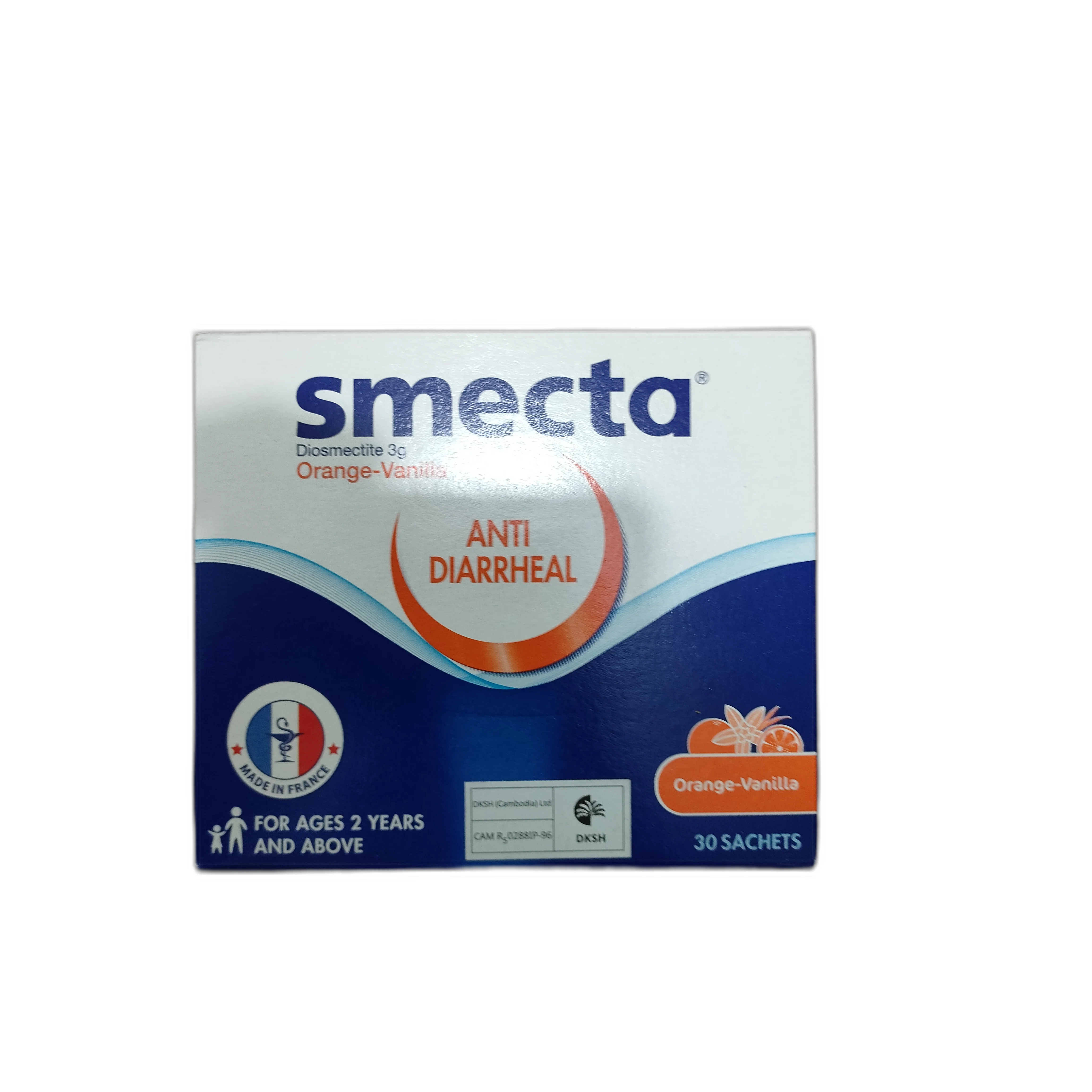 Smecta — available at pharmacies in Cambodia on PharmKulen
