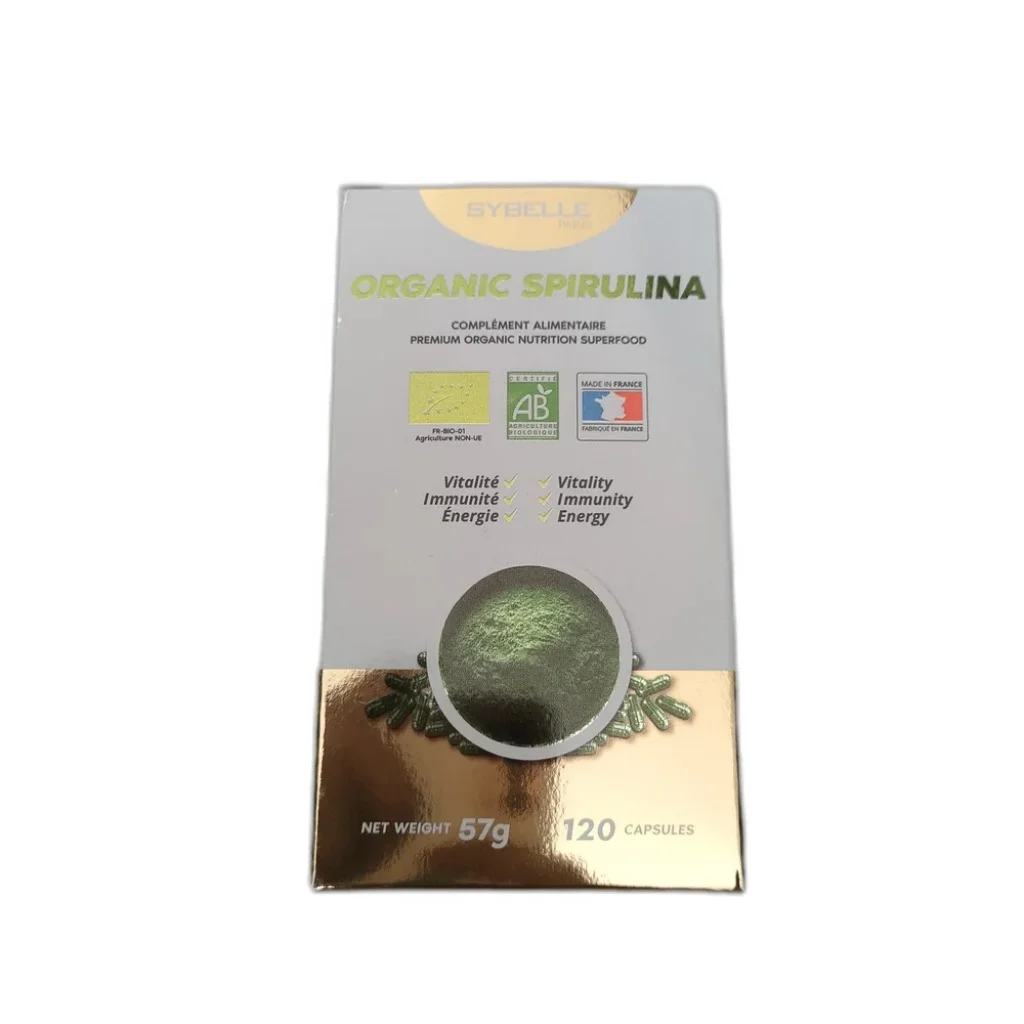 Sybelle Organic Spirulina — available at pharmacies in Cambodia on PharmKulen