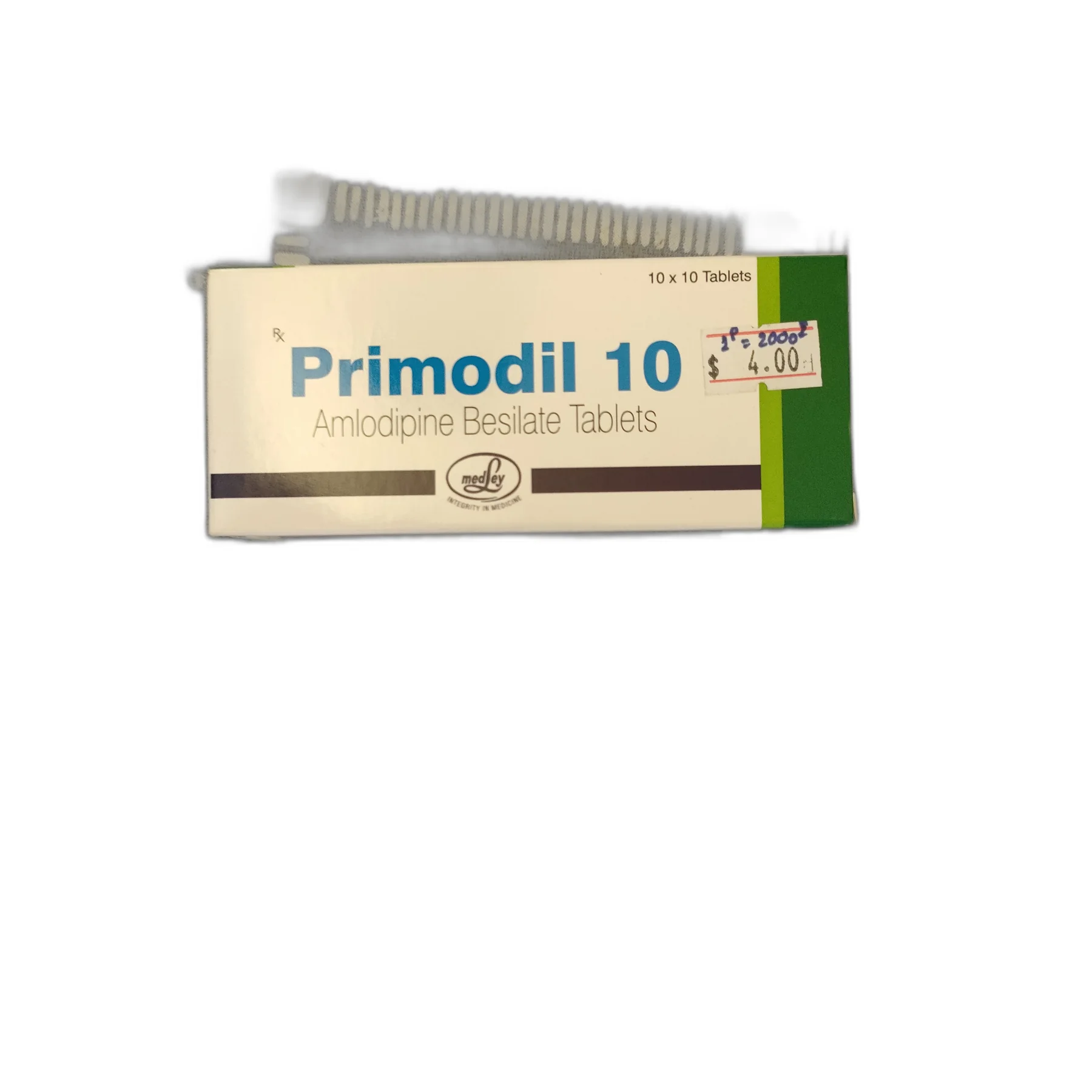 Primodil 10 — available at pharmacies in Cambodia on PharmKulen
