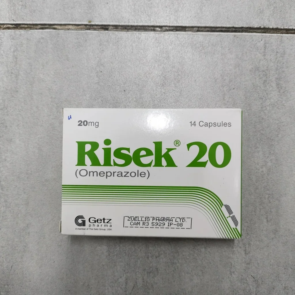 Risek 20 — available at pharmacies in Cambodia on PharmKulen