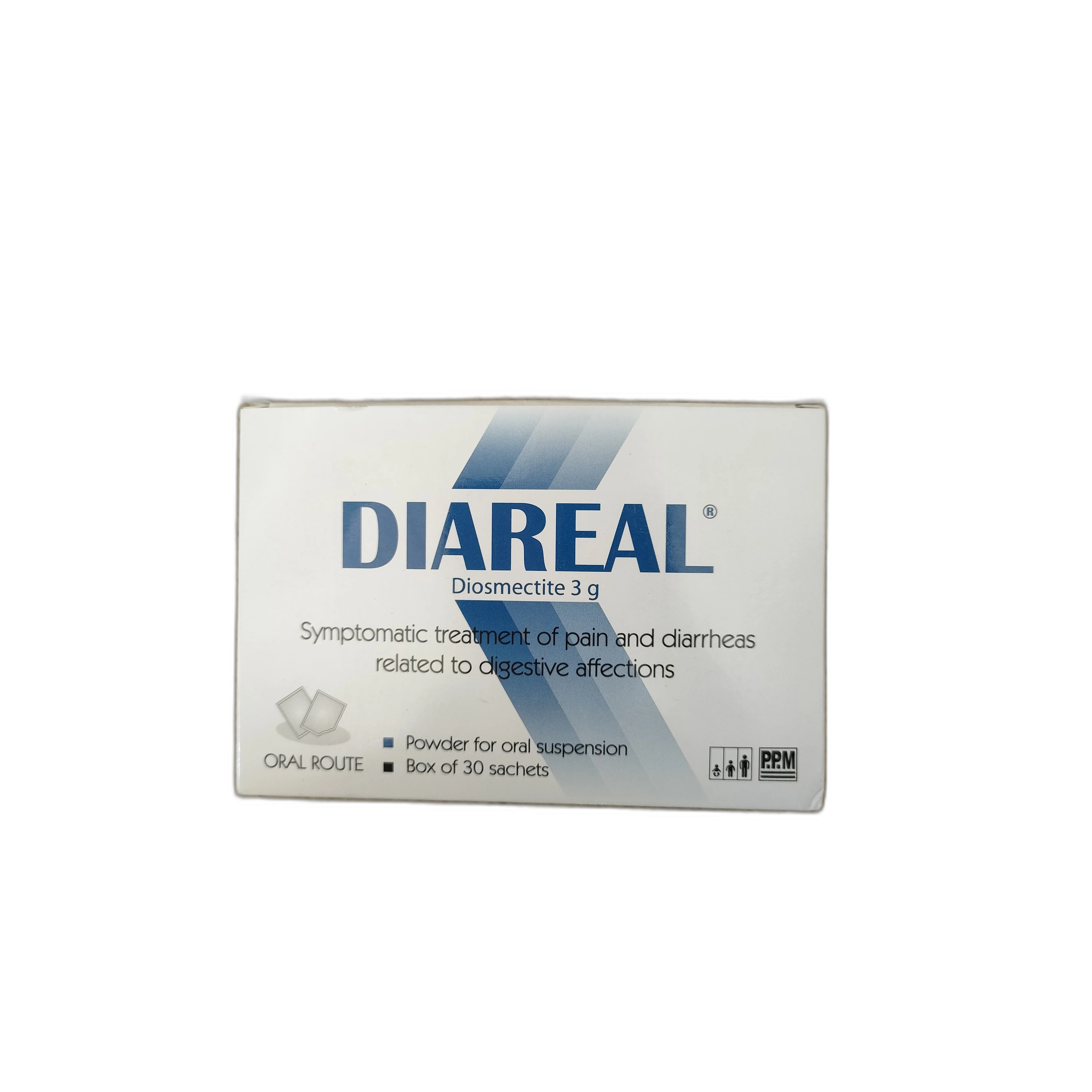 Diareal Diosmectite 3g — available at pharmacies in Cambodia on PharmKulen