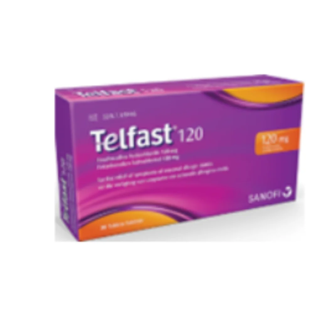 Telfast = Fexet 120mg (Fexofenadine) — available at pharmacies in Cambodia on PharmKulen