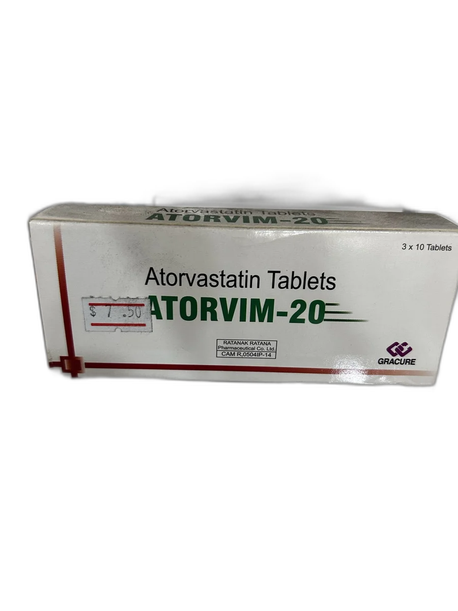 Atorvim-20 — available at pharmacies in Cambodia on PharmKulen