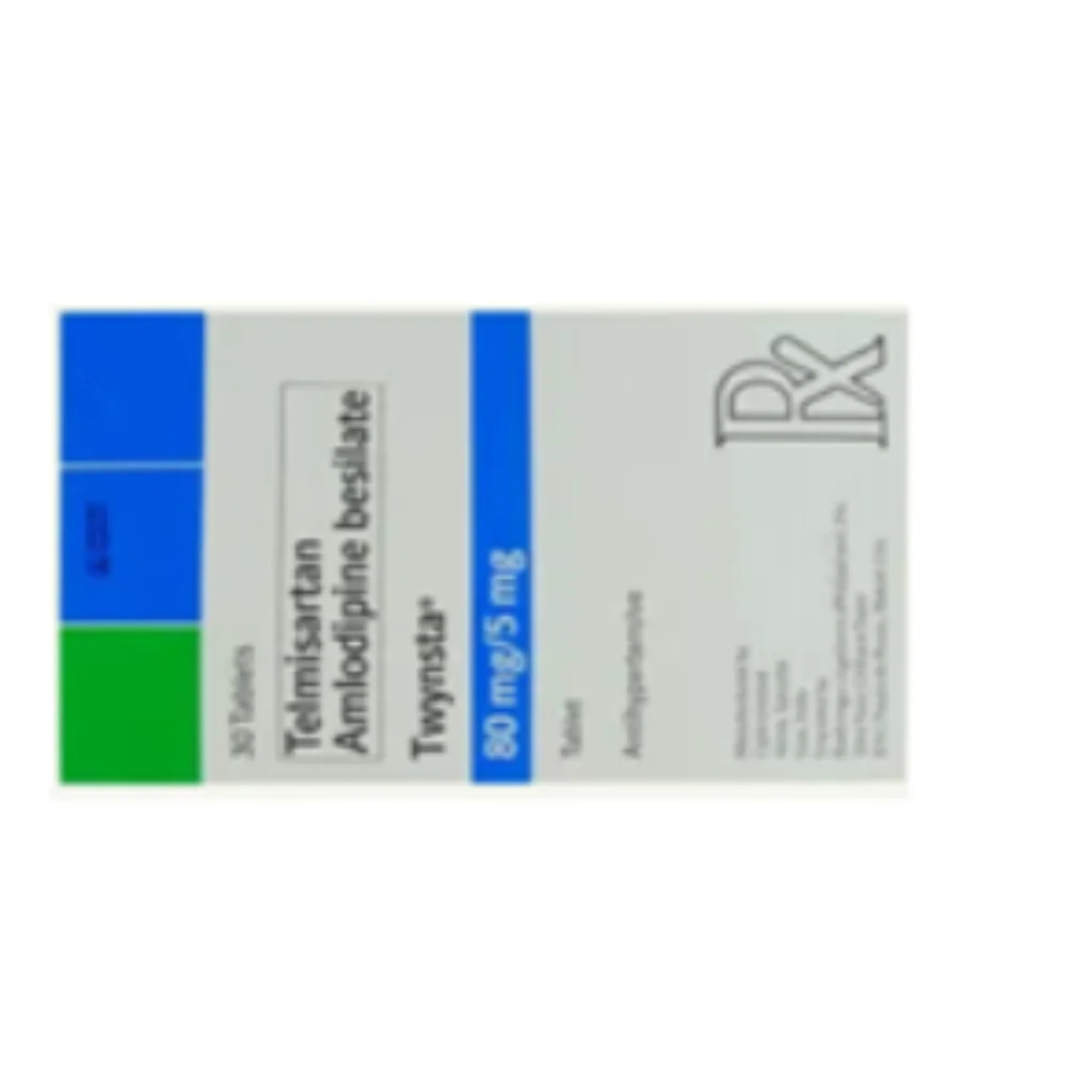 Twynsta 80/5mg (Telmisartan 80mg/Amlodipin 5mg) — available at pharmacies in Cambodia on PharmKulen