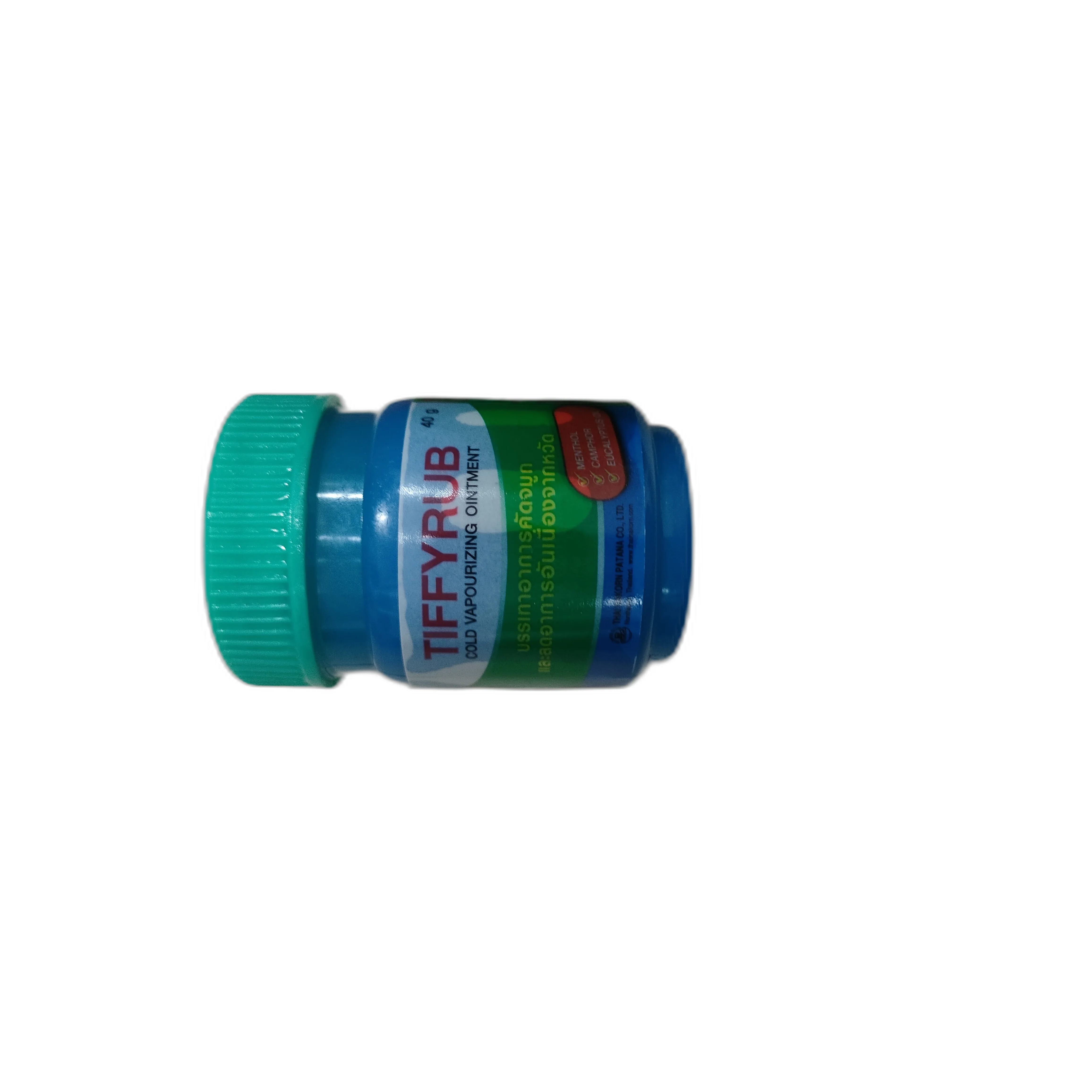 Tiffyrub — available at pharmacies in Cambodia on PharmKulen