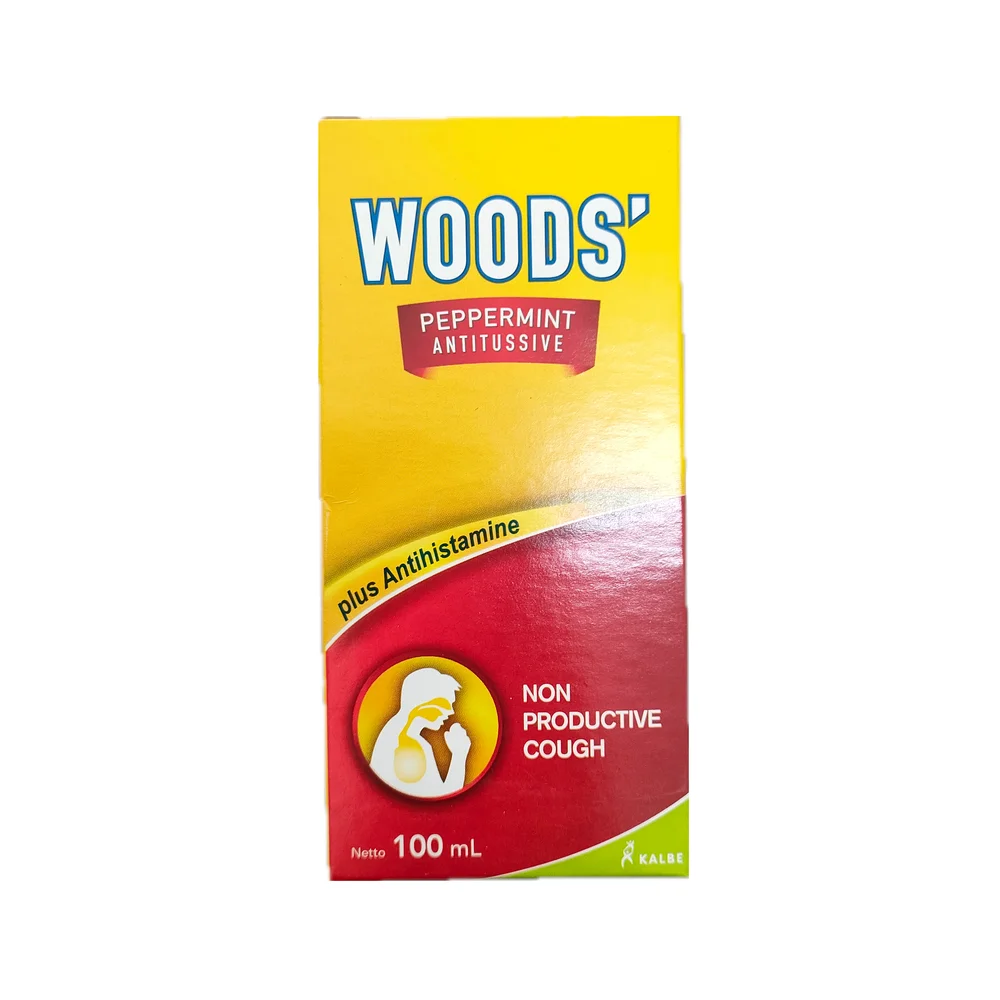 Woods' Peppermint Antitussive — available at pharmacies in Cambodia on PharmKulen