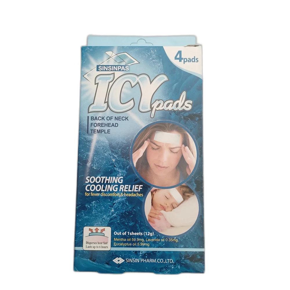 Sinsinpas Icy Pads — available at pharmacies in Cambodia on PharmKulen