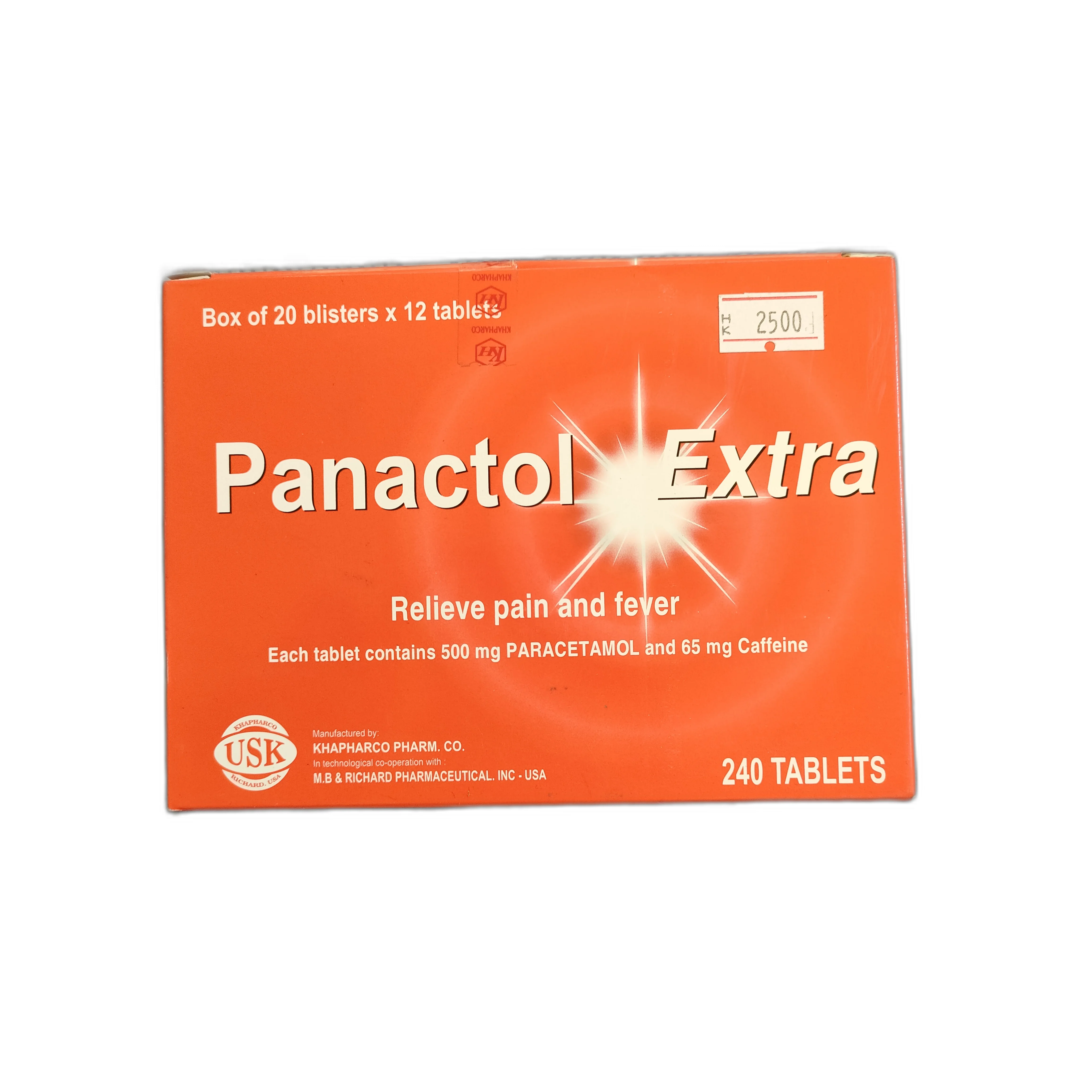 Panactol Extra — available at pharmacies in Cambodia on PharmKulen