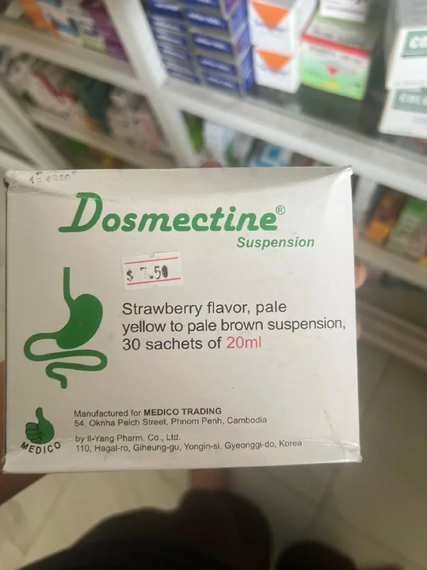 Dosmectine — available at pharmacies in Cambodia on PharmKulen
