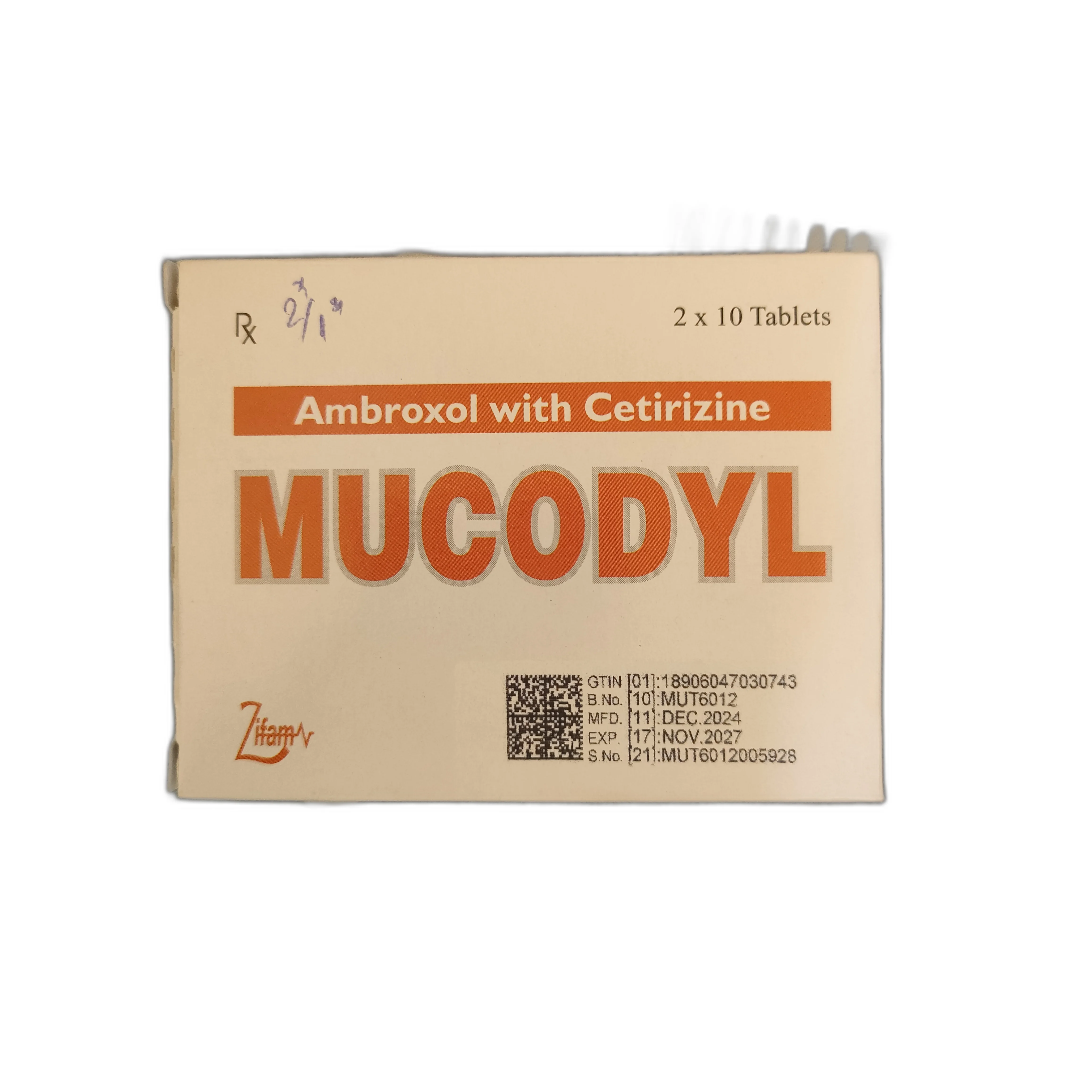 Mucodyl — available at pharmacies in Cambodia on PharmKulen