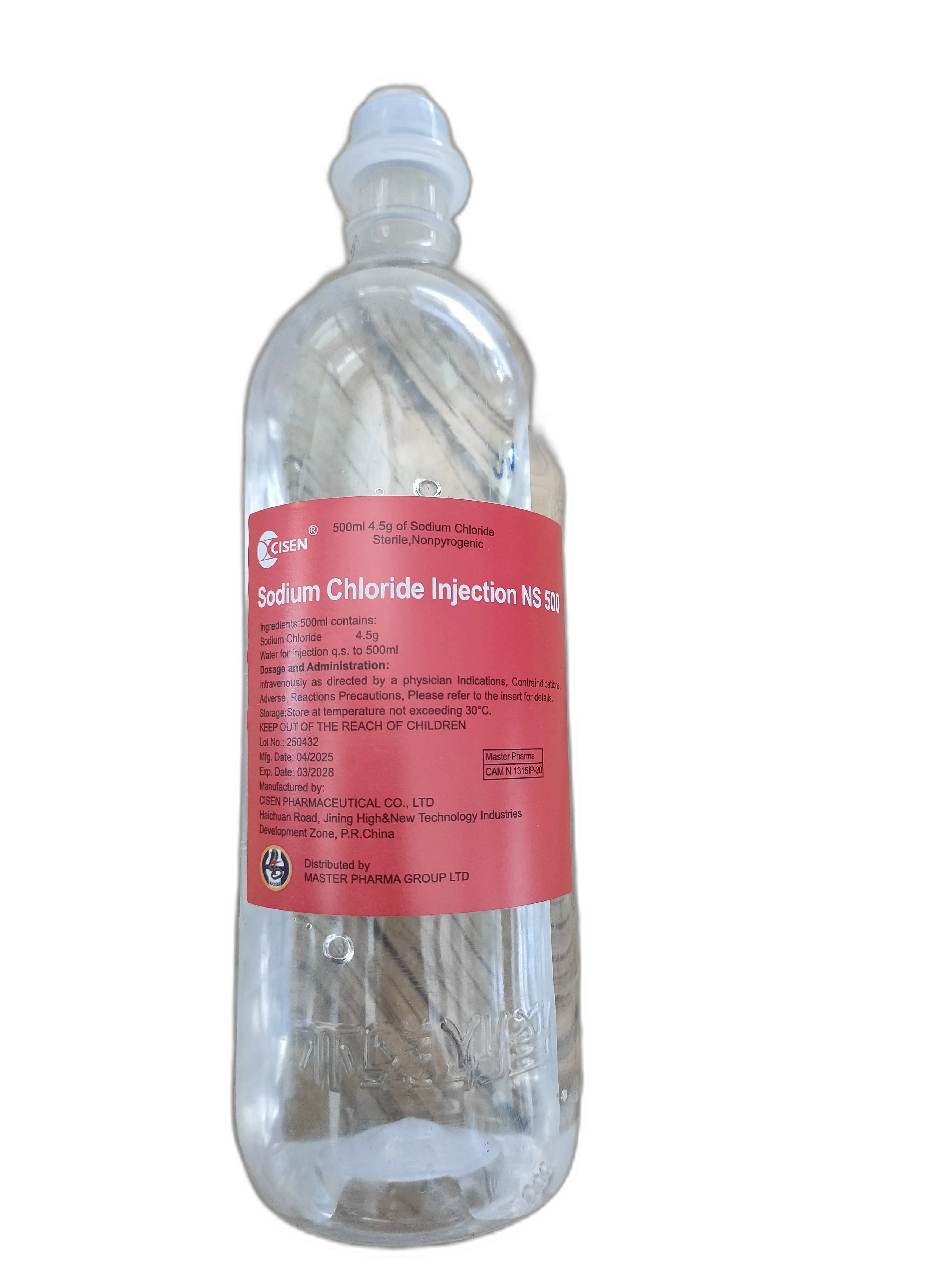 Sodium Chloride Injection NS 500ml — available at pharmacies in Cambodia on PharmKulen