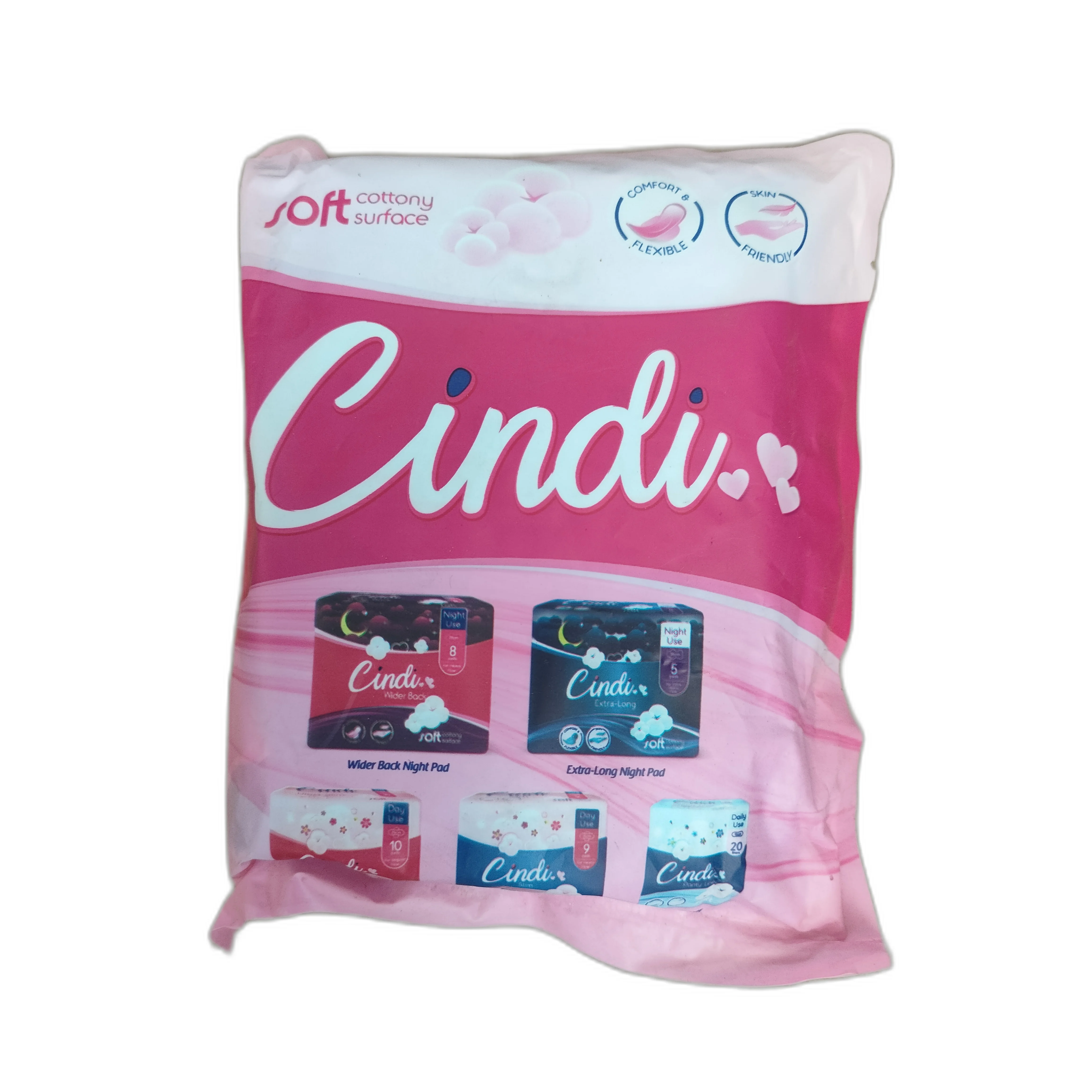 Cindi Soft Cottony Pads — available at pharmacies in Cambodia on PharmKulen