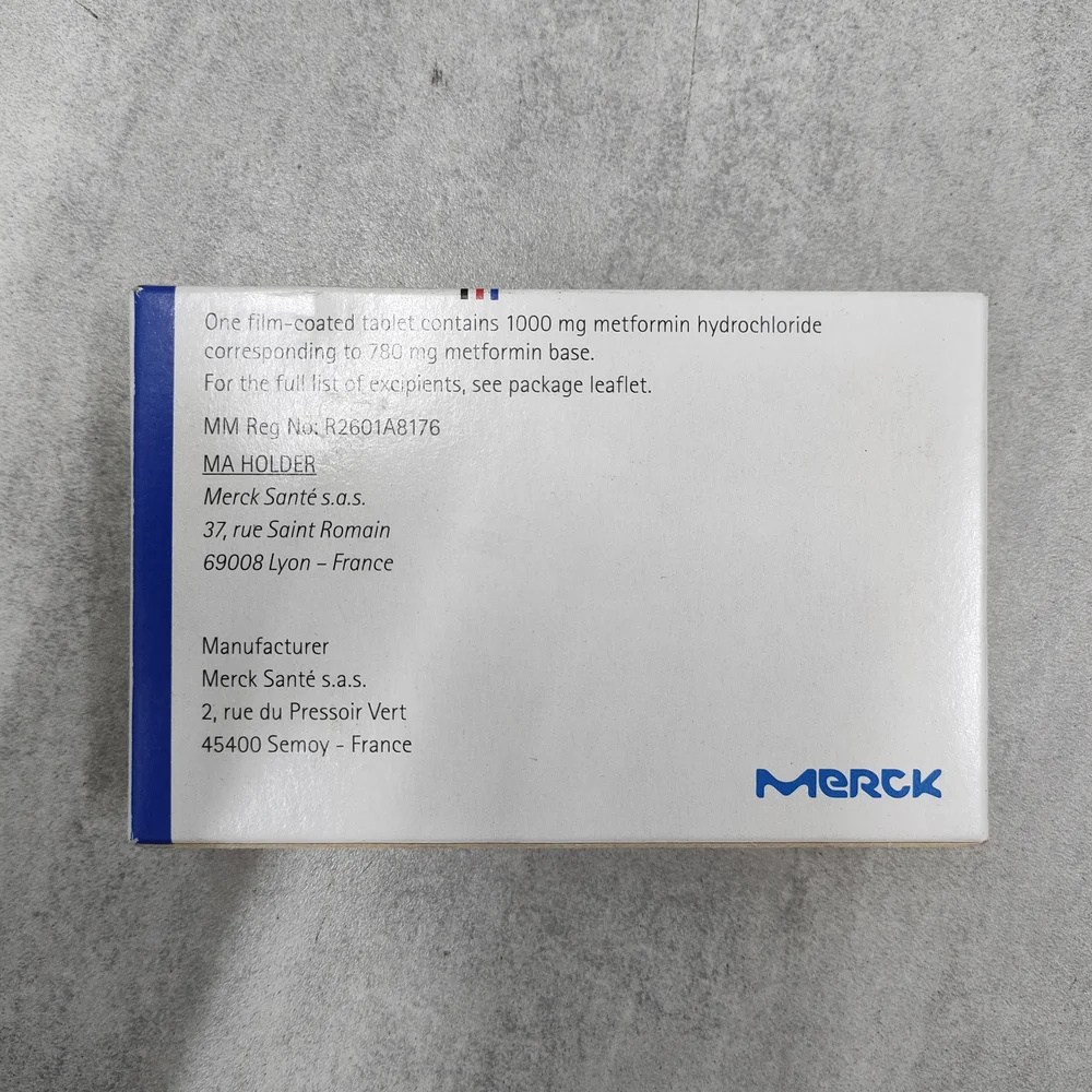 Glucophage 1000 mg — available at pharmacies in Cambodia on PharmKulen