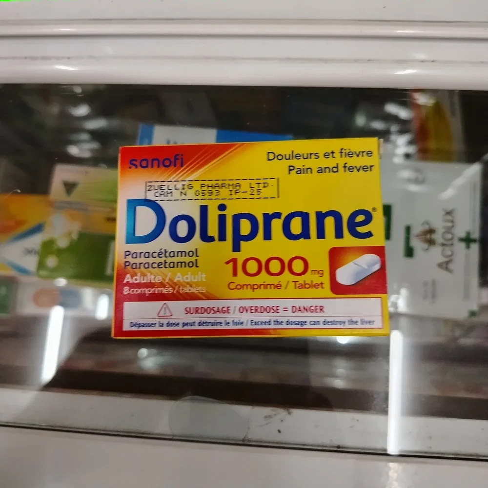 Doliprane — available at pharmacies in Cambodia on PharmKulen