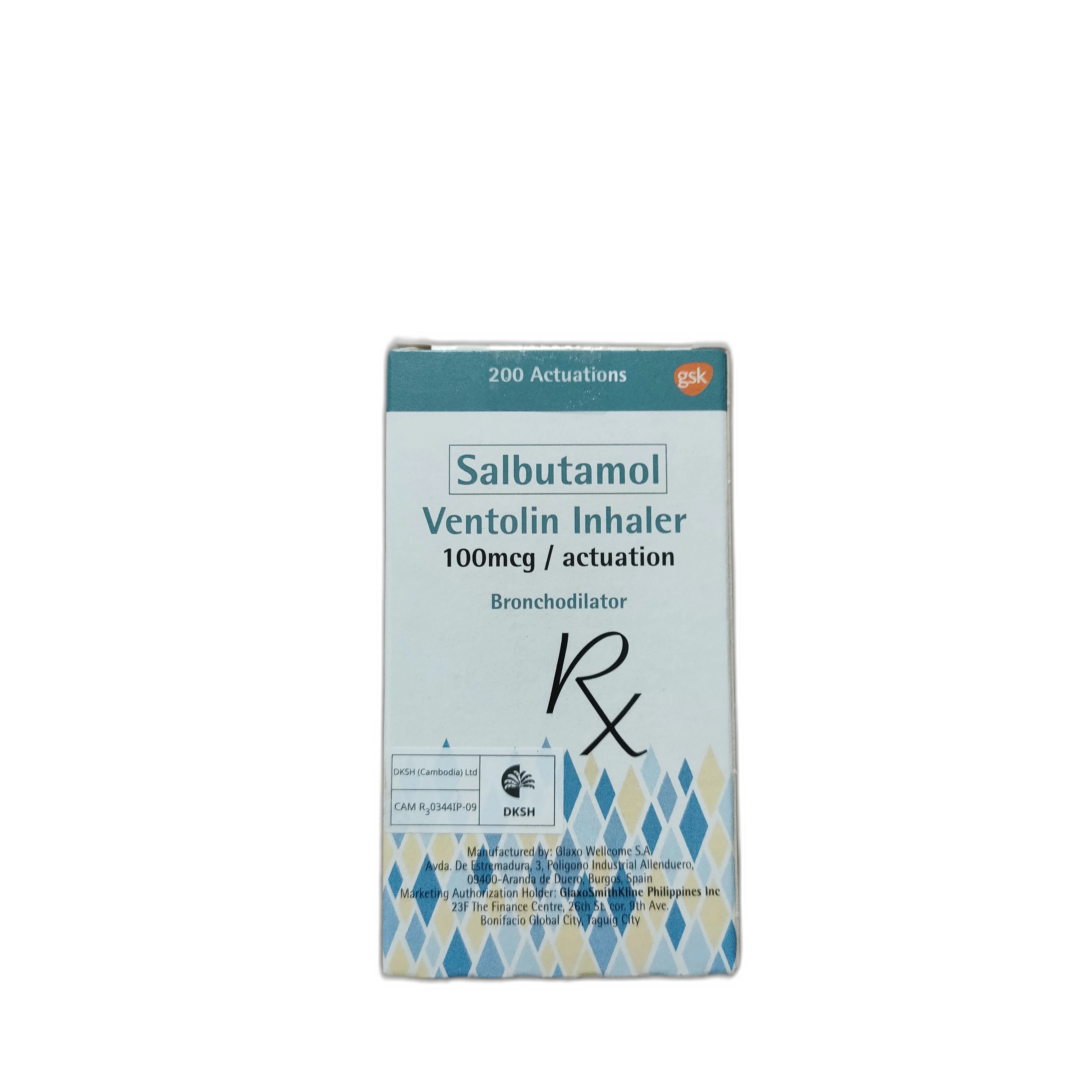 Ventolin Inhaler — available at pharmacies in Cambodia on PharmKulen