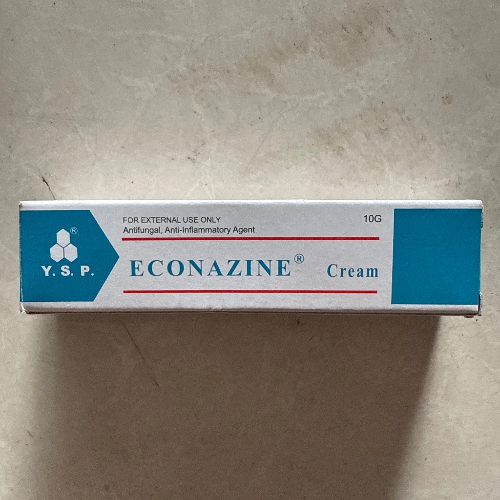Econazine cream  — available at pharmacies in Cambodia on PharmKulen