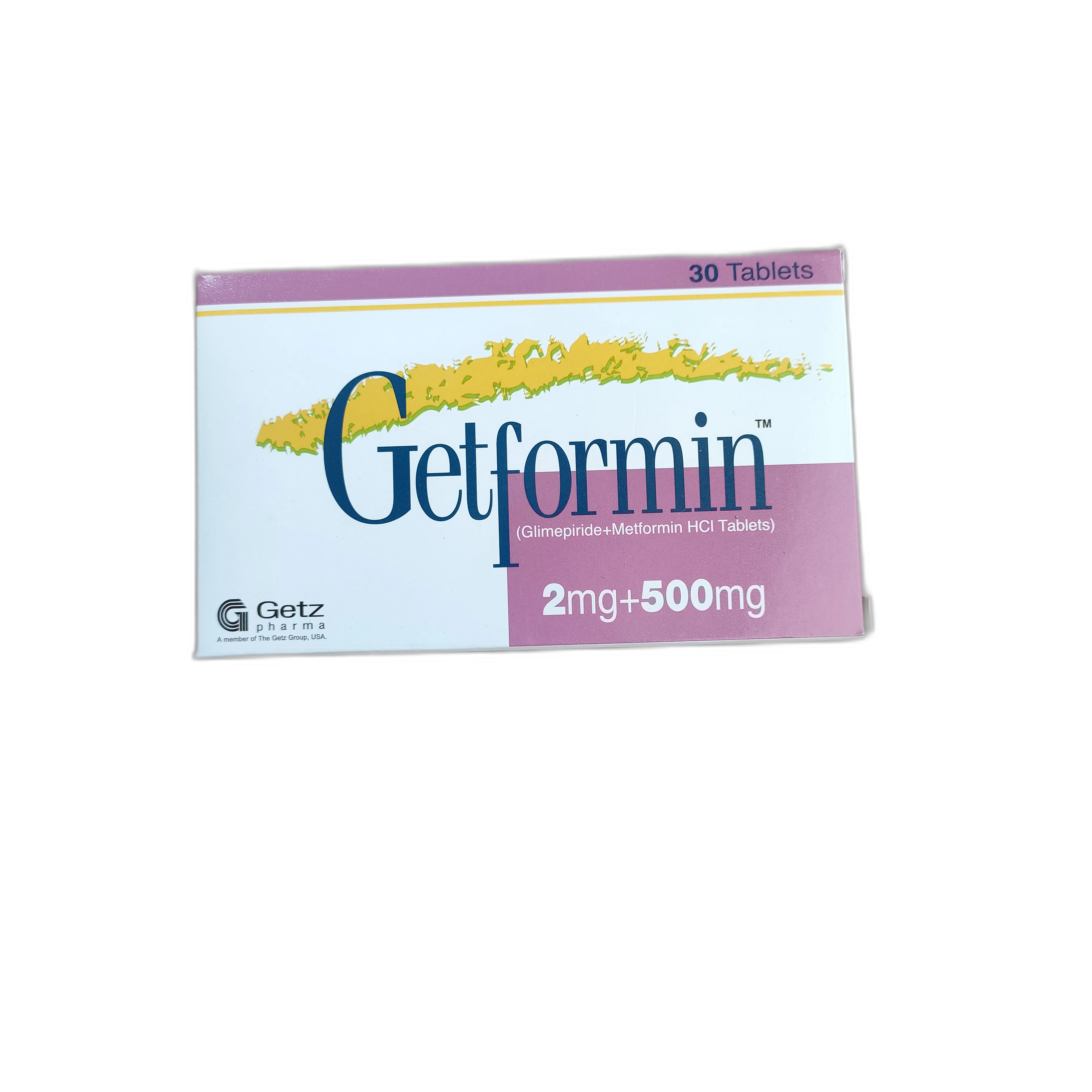 Getformin 2mg+500mg — available at pharmacies in Cambodia on PharmKulen