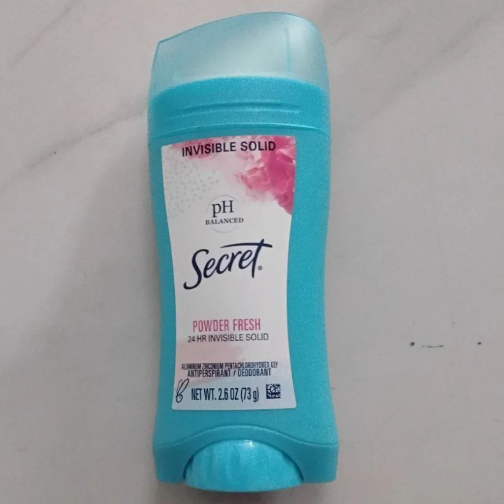 Secret Powder Fresh Antiperspirant/Deodorant (24 HR Invisible Solid) — available at pharmacies in Cambodia on PharmKulen