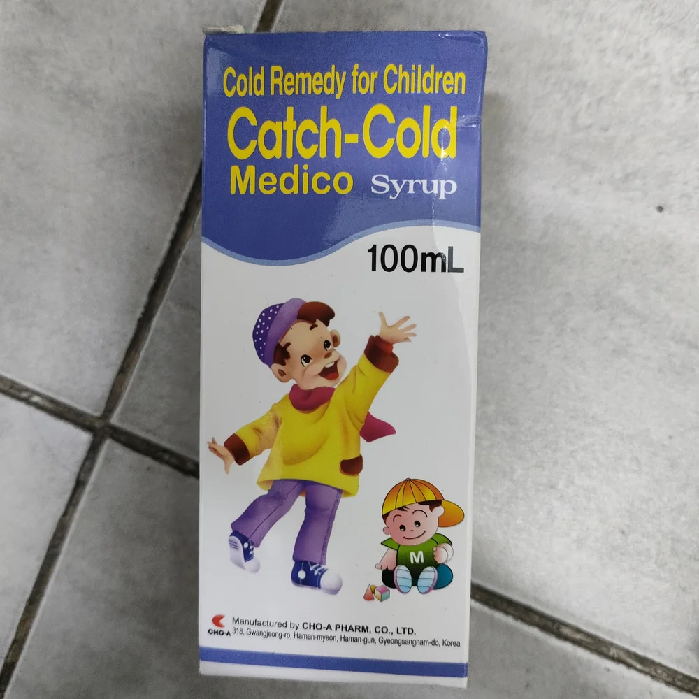 Catch-Cold Medico Syrup — available at pharmacies in Cambodia on PharmKulen
